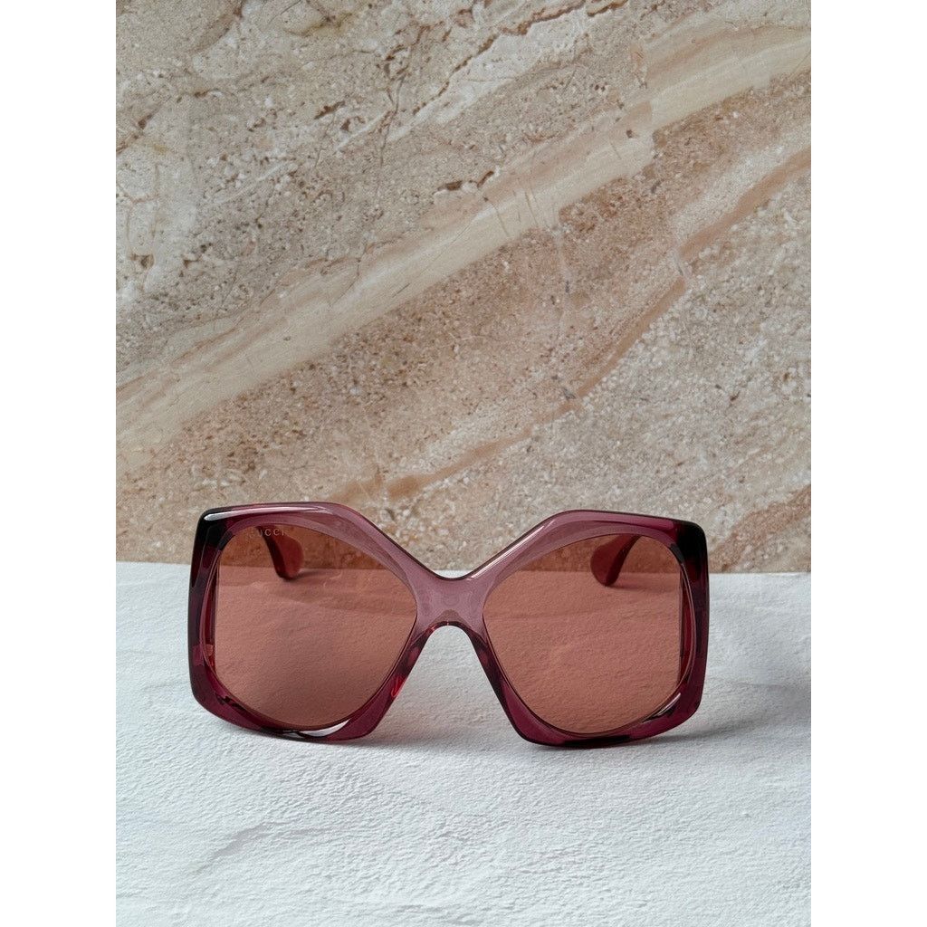 Gucci NEW Gucci GG0875S Pink Oversized Sunglasses Size ONE SIZE - 5 Thumbnail
