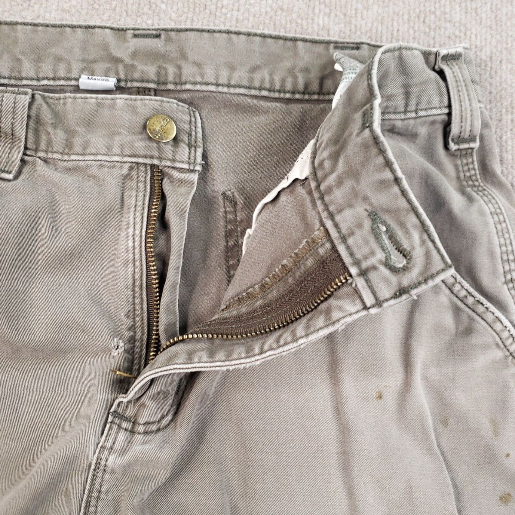 Carhartt Carhartt Pants Men 33x32 Green Relaxed Fit Carpenter Workwear Mens Size US 33 - 7 Thumbnail