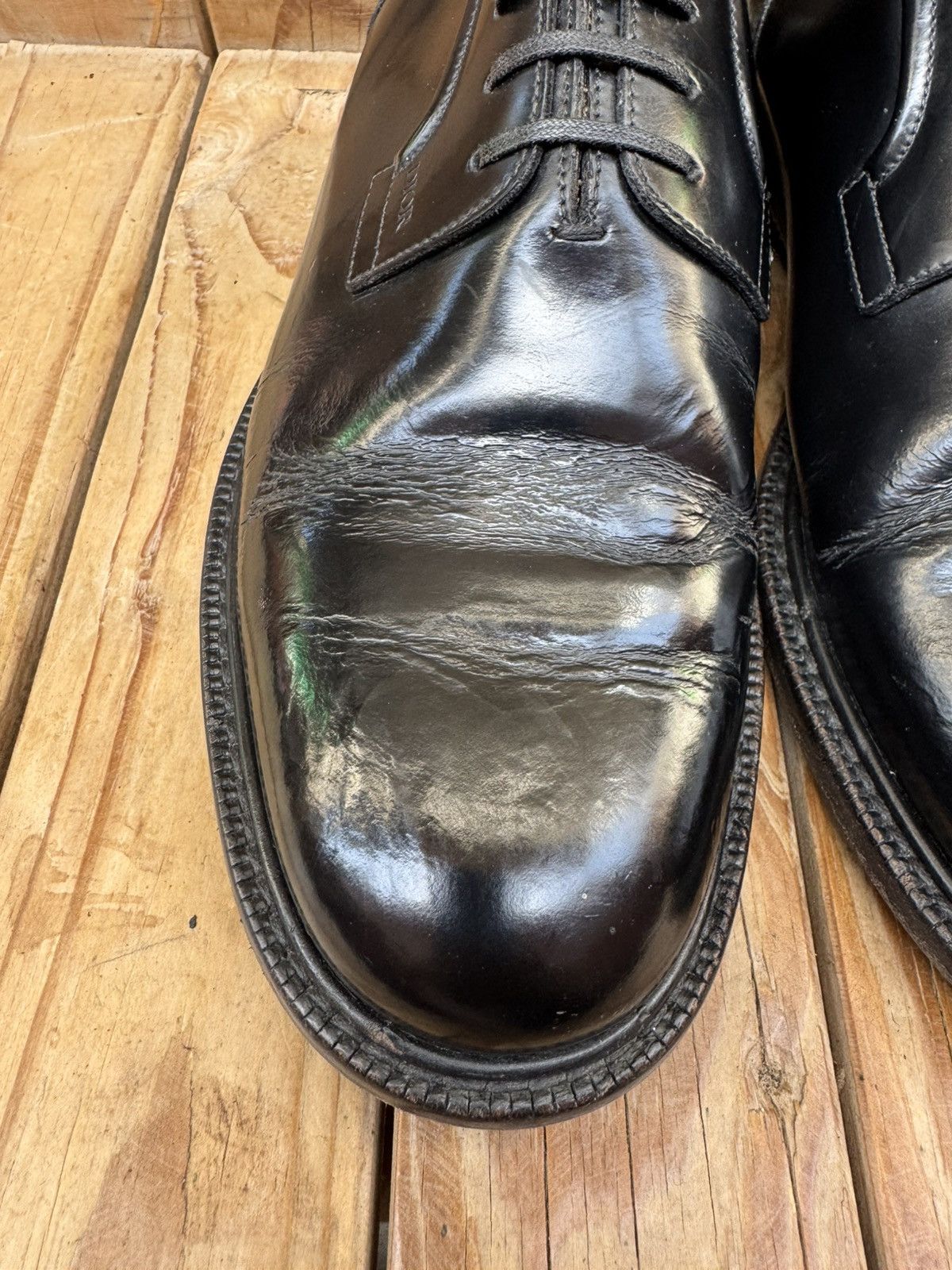 Christian Dior Monsieur Christian Dior black leather derby dress Shoes EUR 41 UK 7 Size US 8 / EU 41 - 4 Thumbnail