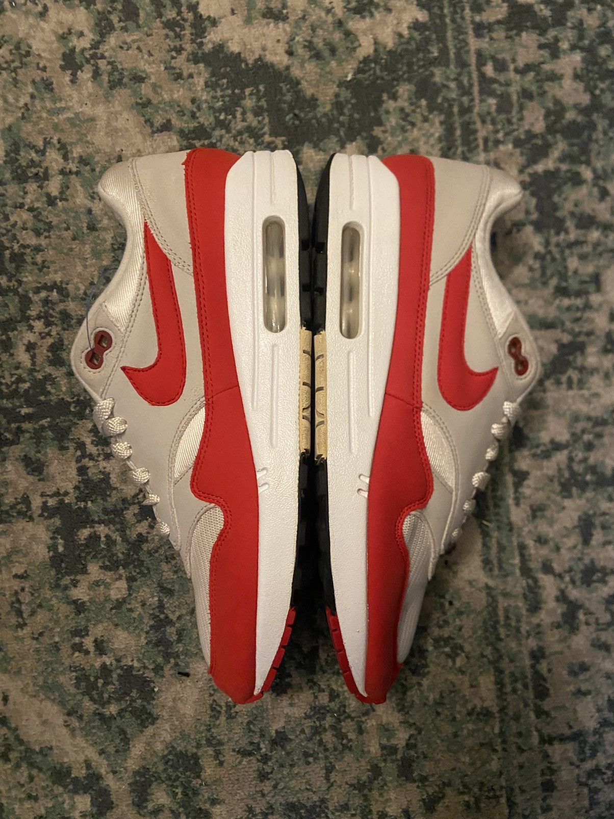 Nike Nike Air Max 1 OG Anniversary 2017 In White Red Size 8.5 Size US 8.5 / EU 41-42 - 2 Thumbnail