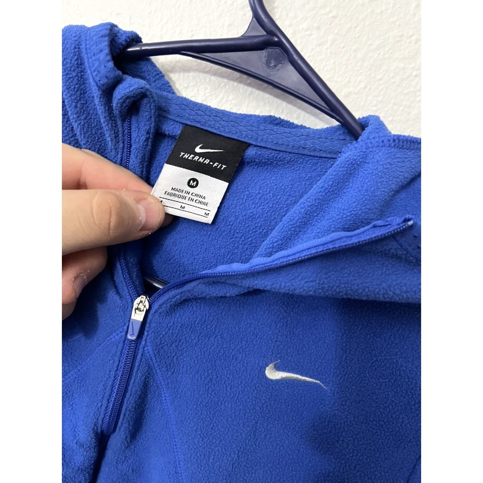 Nike VINTAGE Nike Therma Pullover Jacket Women's Fleece Blue Medium Size M / US 6-8 / IT 42-44 - 3 Thumbnail