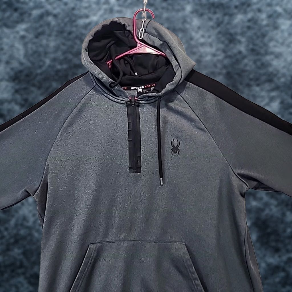Spyder Spyder Hoodie Sweatshirt Mens Size L Gray Quarter Zip ActiveWear Outdoor Fishing Sweatshirt Hoodie Regular Fit Logo Fleece Polyester"} Size US L / EU 52-54 / 3 - 1 Thumbnail