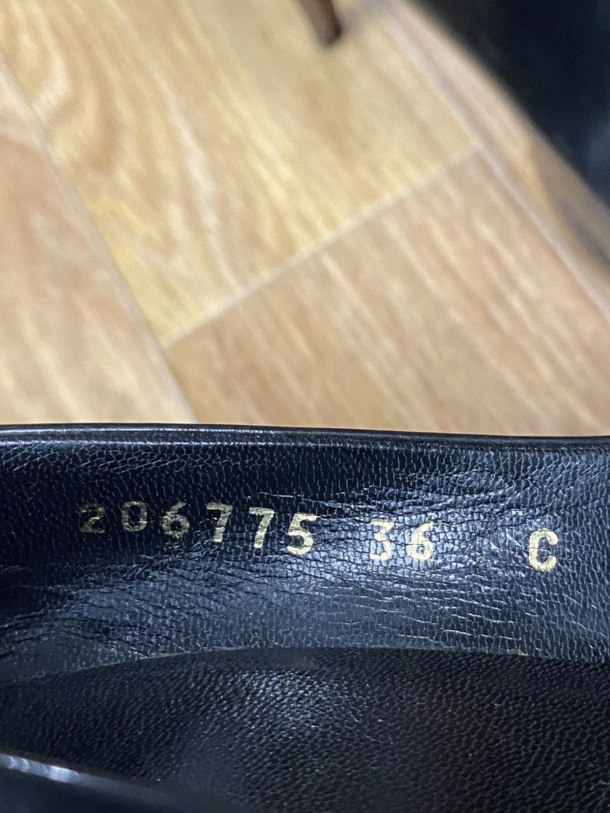 Gucci × Vintage Gucci Black Brogue Patent Leather Fringe Detail Loafer Pumps Size US 6 / IT 36 - 5 Thumbnail