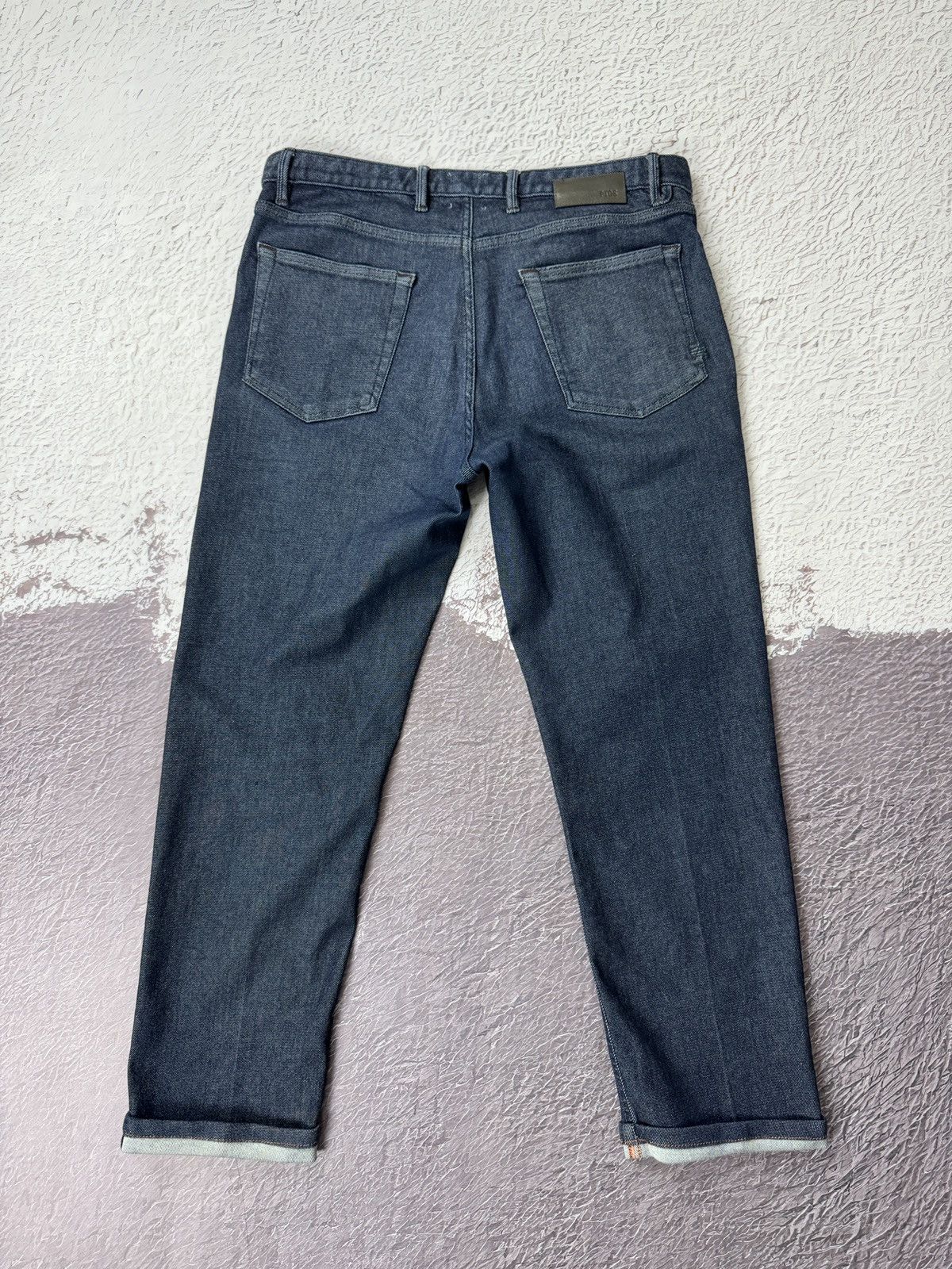 Indigo Pantaloni Torino PT05 cropped Jeans Grunge Relaxed Fit Dark Size US 33 - 3 Thumbnail