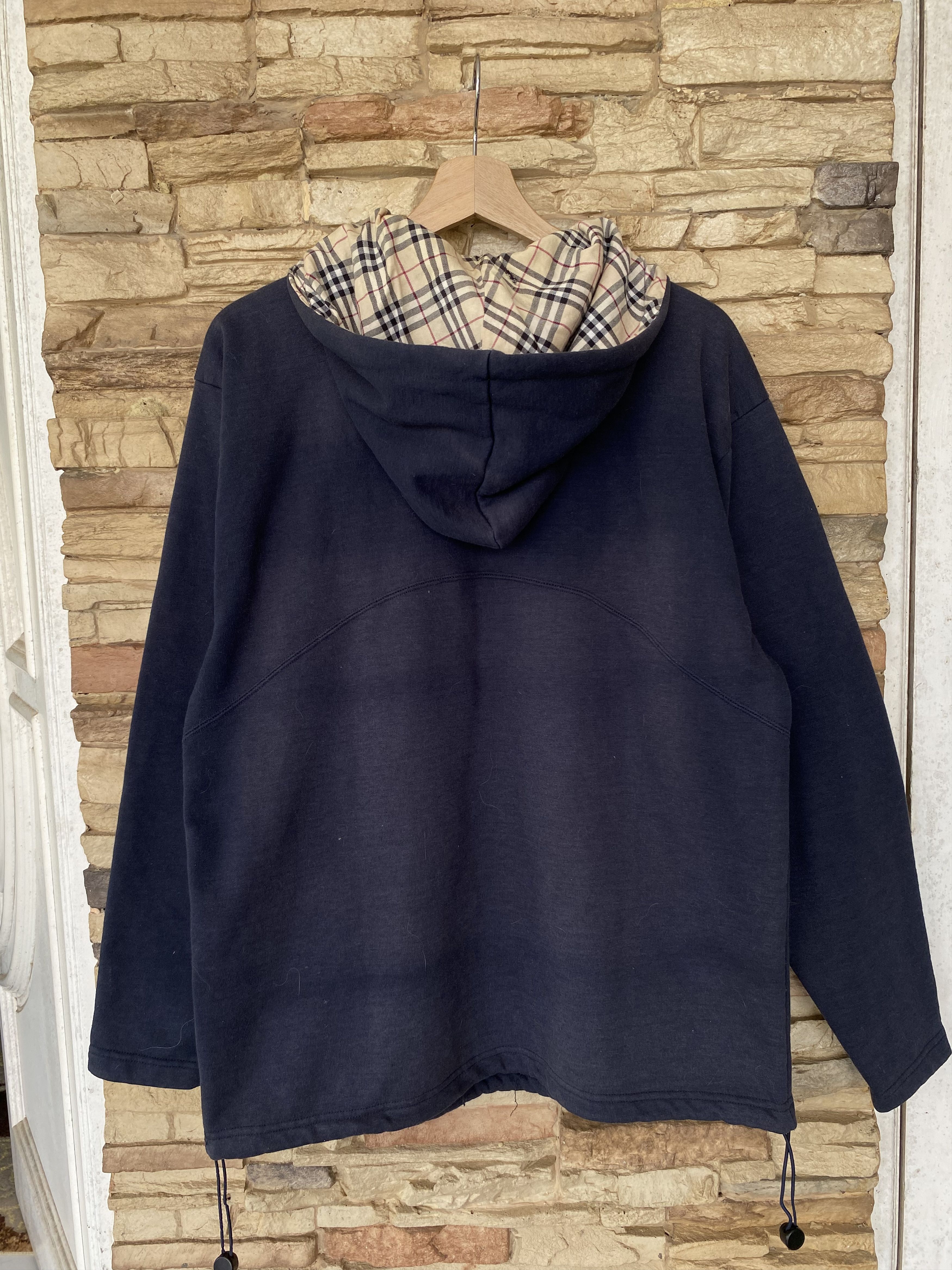 Burberry Vintage Burberry London Checkered Nova Check Half Zip Hoodie Size US L / EU 52-54 / 3 - 11 Thumbnail