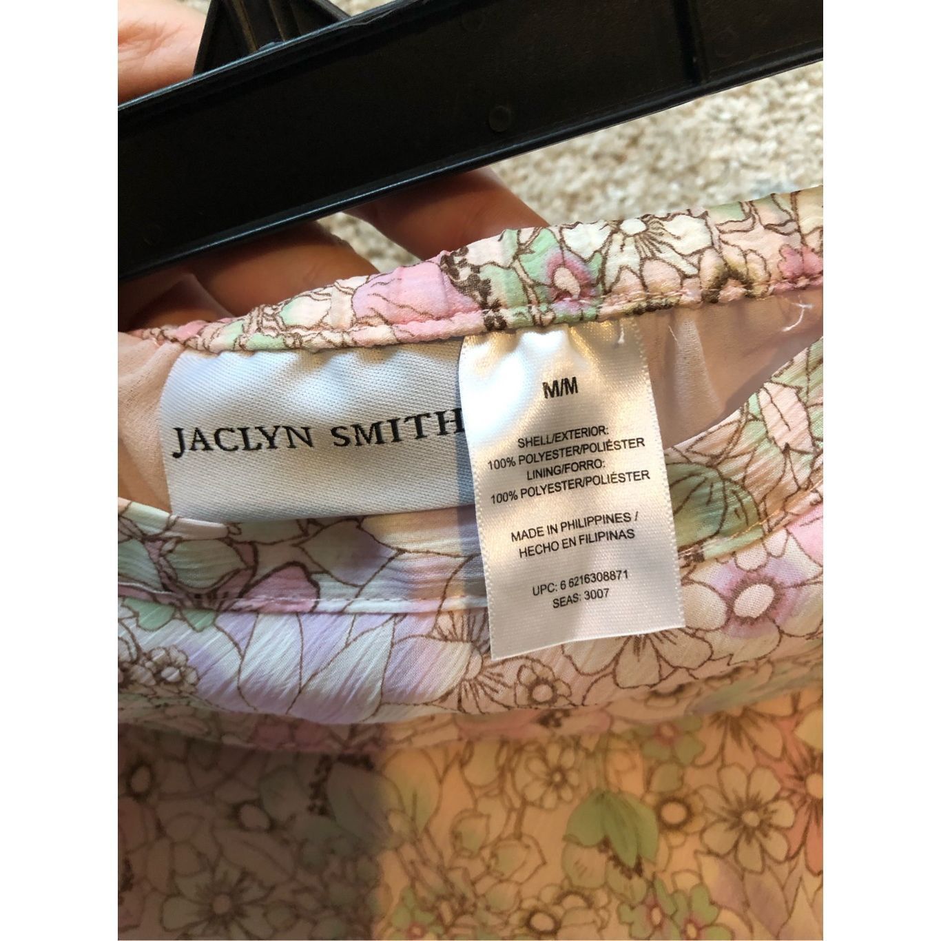 Other Jaclyn Smith Women’s Pink and Teal Floral Pattern Design Ruf Size 30" / US 8 / IT 44 - 5 Thumbnail