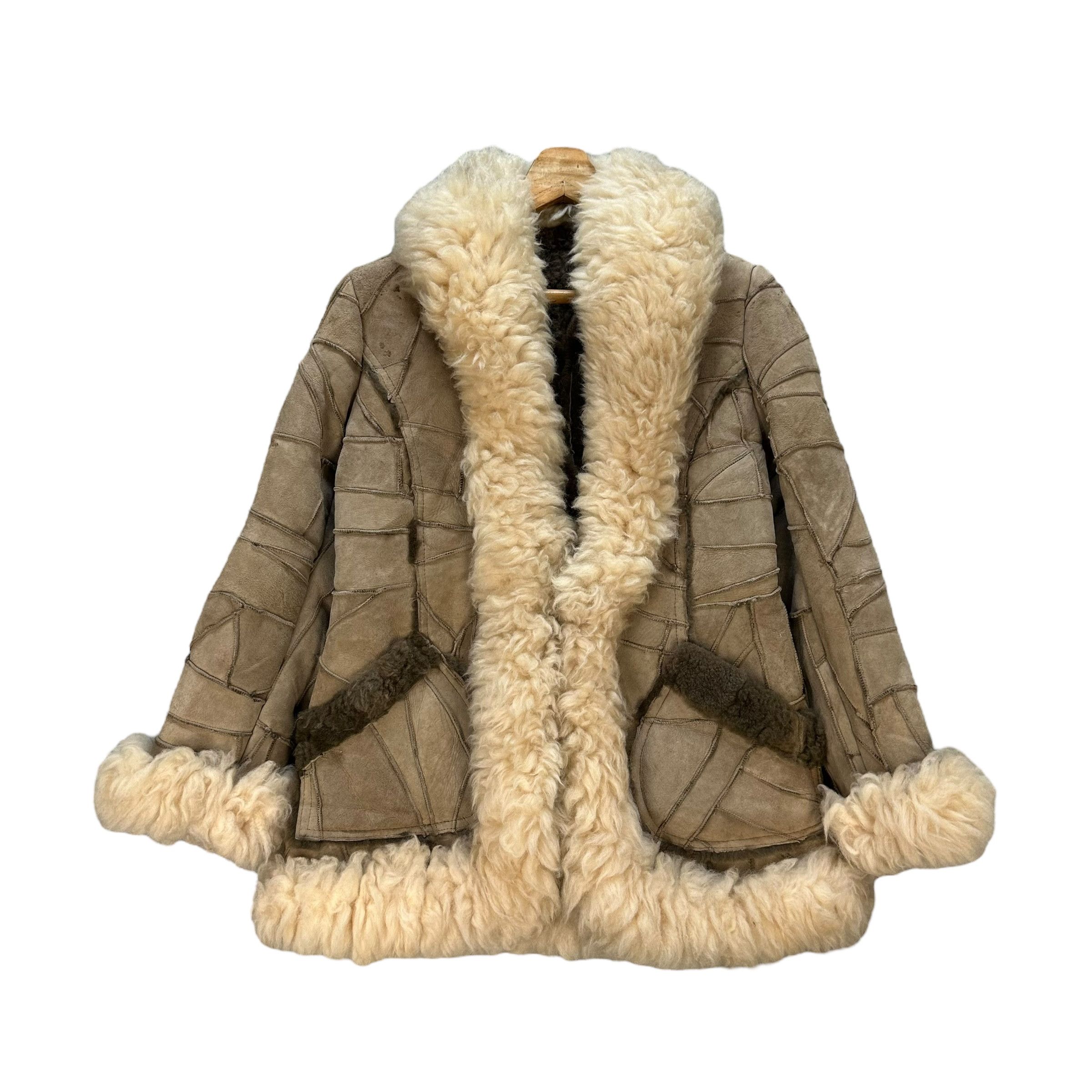 Vintage Vintage 90's Unbrand Sheepskin Fur Leather Jacket #A79-1910 Size S / US 4 / IT 40 - 1 Thumbnail