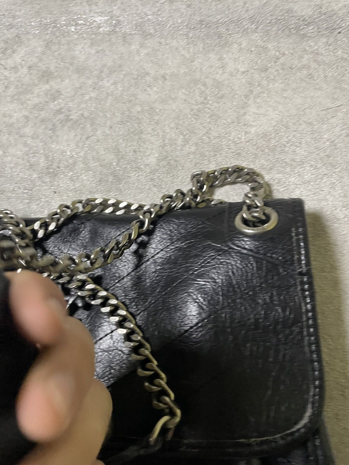 Yves Saint Laurent Rare 2000’s Saint Laurent Paris Niki Crinkle Shoulder Bag Size ONE SIZE - 7 Thumbnail