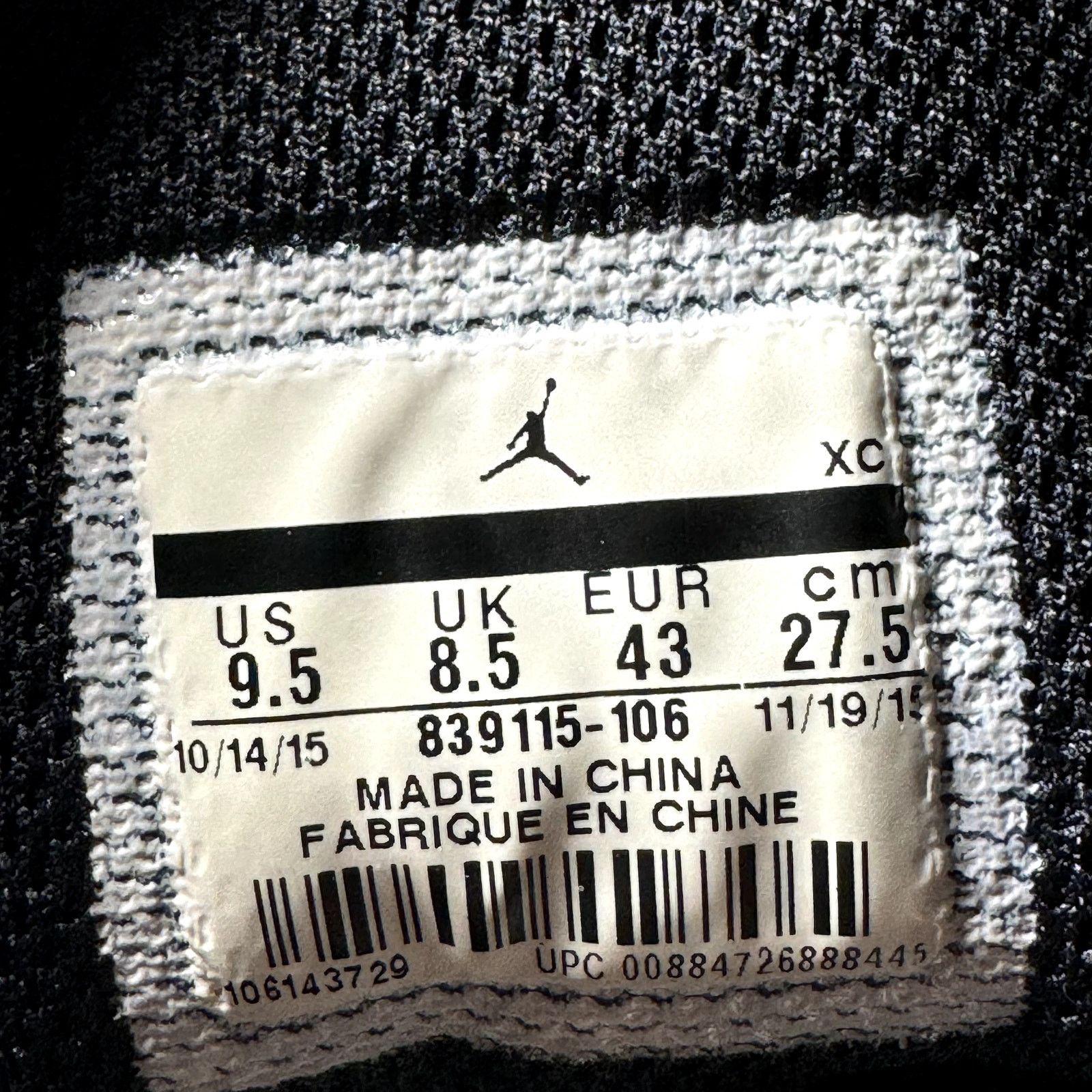 Jordan Brand × Nike Size 9.5 Air Jordan 1 Retro High White Elephant Men's Shoes Size US 9.5 / EU 42-43 - 7 Thumbnail