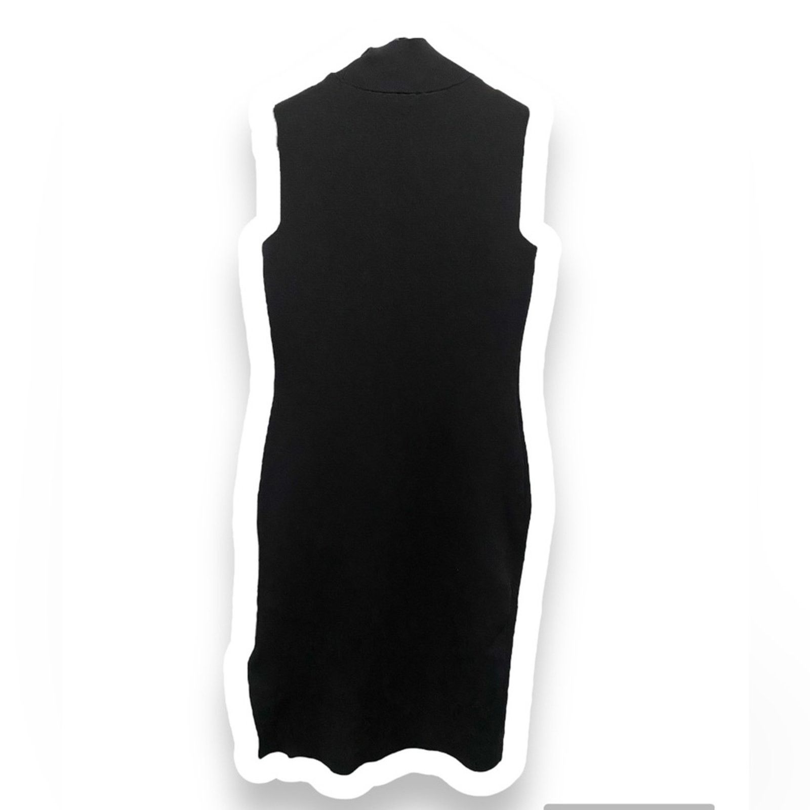 black knitted midi dress self-portrait - Black Knit Taffeta Midi Dress main image 0