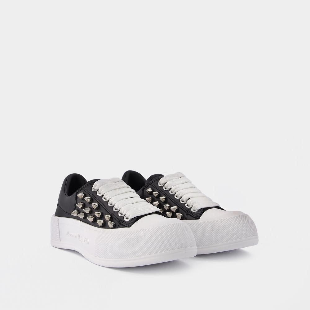 Alexander McQueen o1y0225 Low-Top Sneakers in Black Size US 4 / IT 34 - 2 Thumbnail