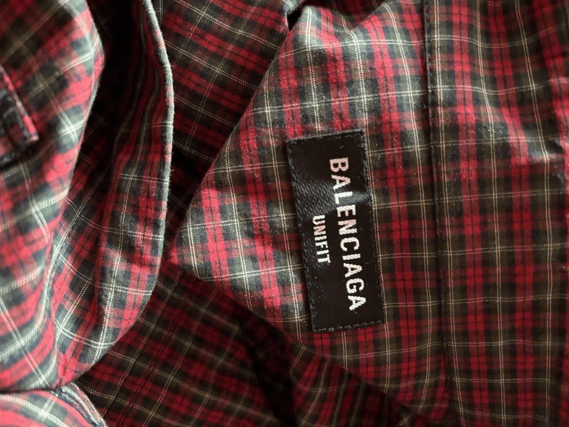 Balenciaga Balenciaga 21SS Oversized Plaid Work Shirt-2507 Size US M / EU 48-50 / 2 - 3 Thumbnail