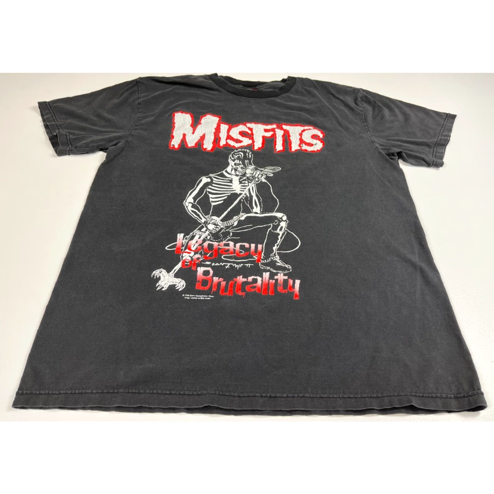 Vintage VINTAGE Misfits Legacy of Brutality T-Shirt Mens XL Black 1999 90s Punk Rock Band THUNDER XS? Size US XL / EU 56 / 4 - 3 Thumbnail