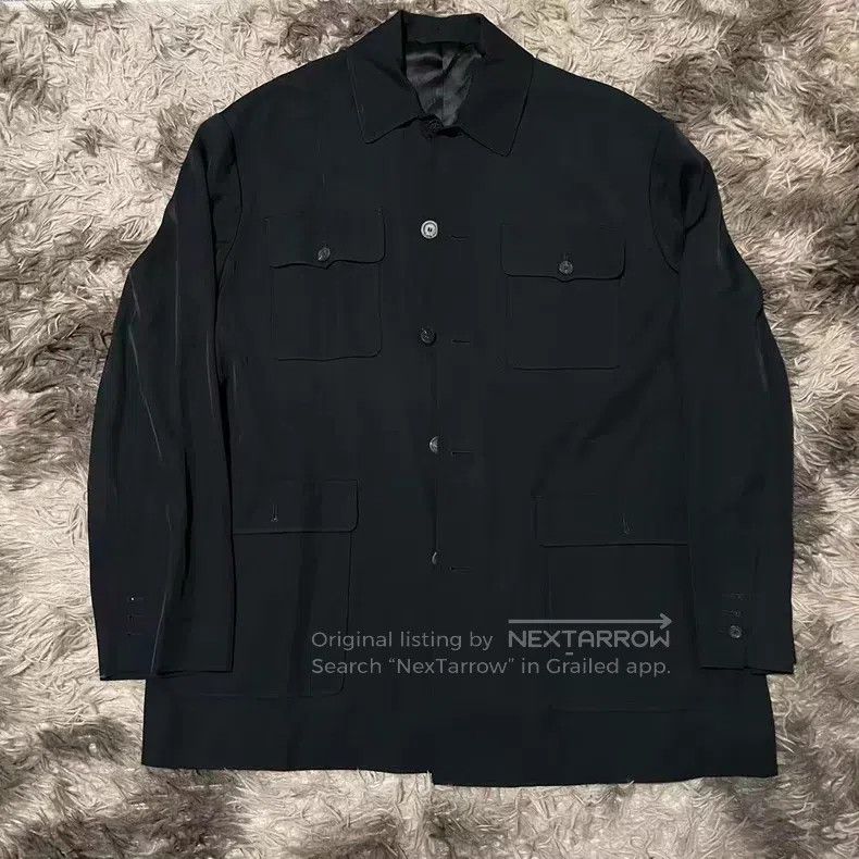 Balenciaga Balenciaga Black draped multi-pocket casual jacket Size US L / EU 52-54 / 3 - 1 Thumbnail