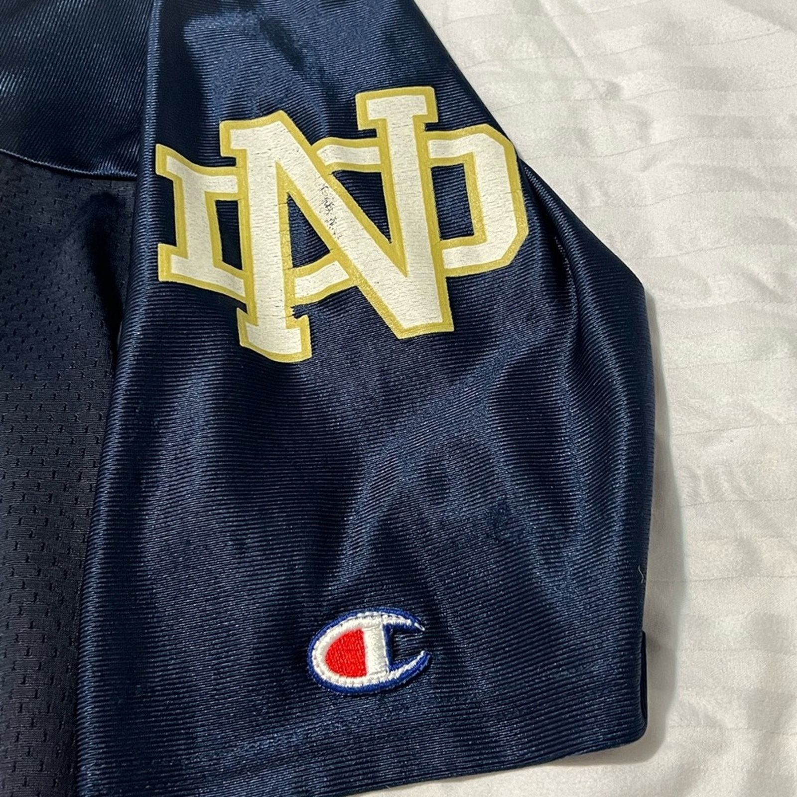 Champion Vintage EARLY 1990s Notre Dame Champion jersey MONTANA MIRER Size US XL / EU 56 / 4 - 6 Thumbnail
