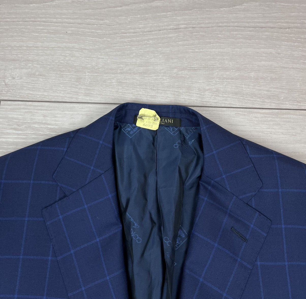 Corneliani Corneliani Blue Check Virgin Wool Silk Two Buttons Blazer Size 48R - 7 Thumbnail