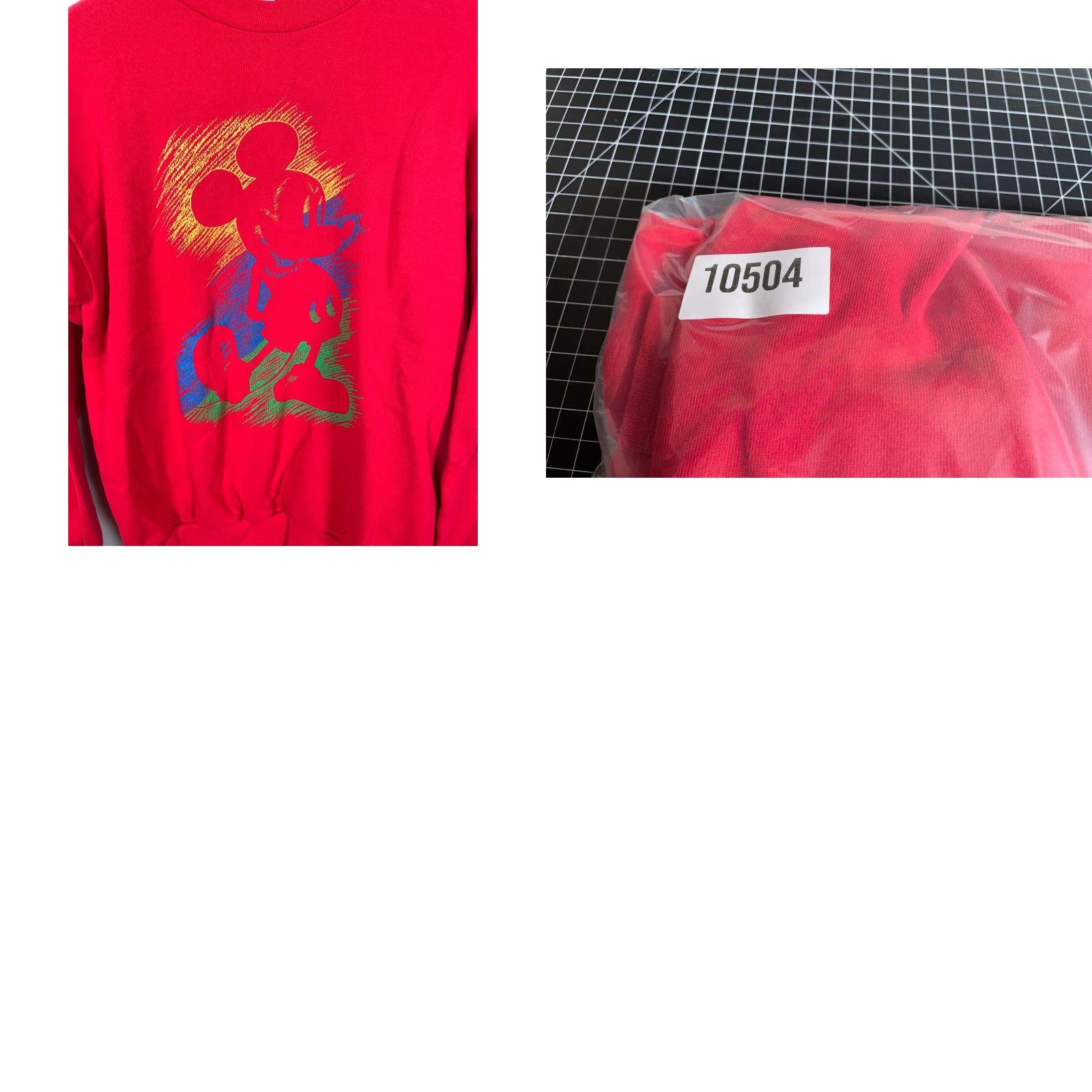 Disney VINTAGE Disney Mickey Mouse Sweatshirt Adult Large-XL Red Crewneck 90s Cartoon Retro Graphic Print Sweatshirt Men Size US L / EU 52-54 / 3 - 9 Thumbnail