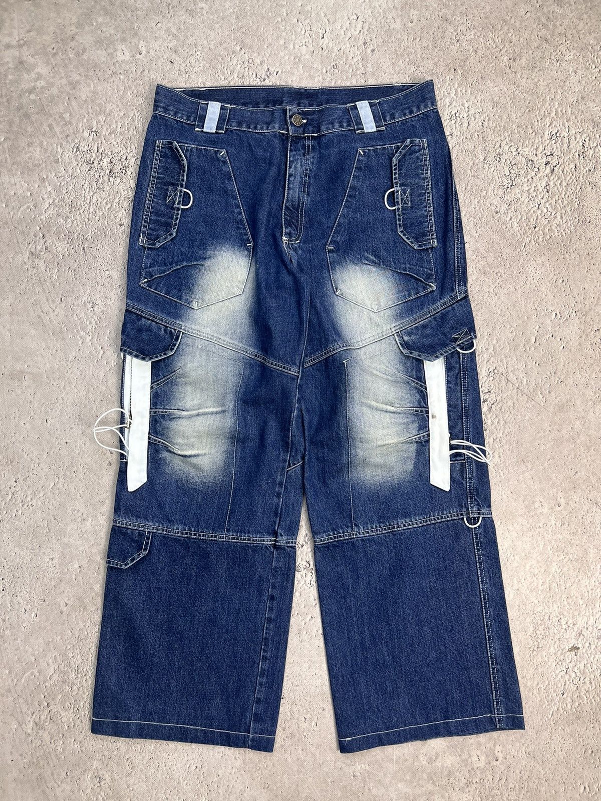 VINTAGE Y2K DISTRESSED AVANT-GARDE DIESEL CARGO DENIM PANTS