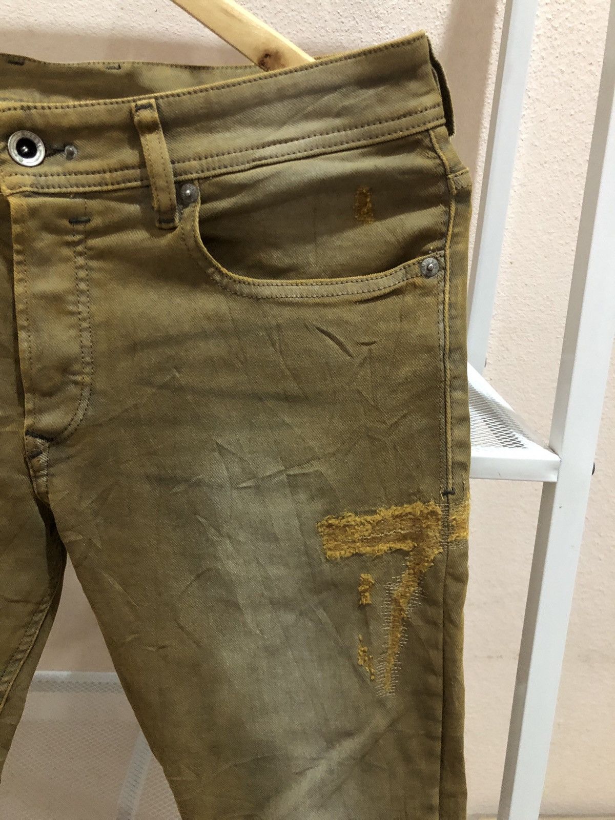 Diesel Diesel Sleenker Color Denim Stretch Yellow Luxury Slim Fit Size US 29 - 4 Thumbnail