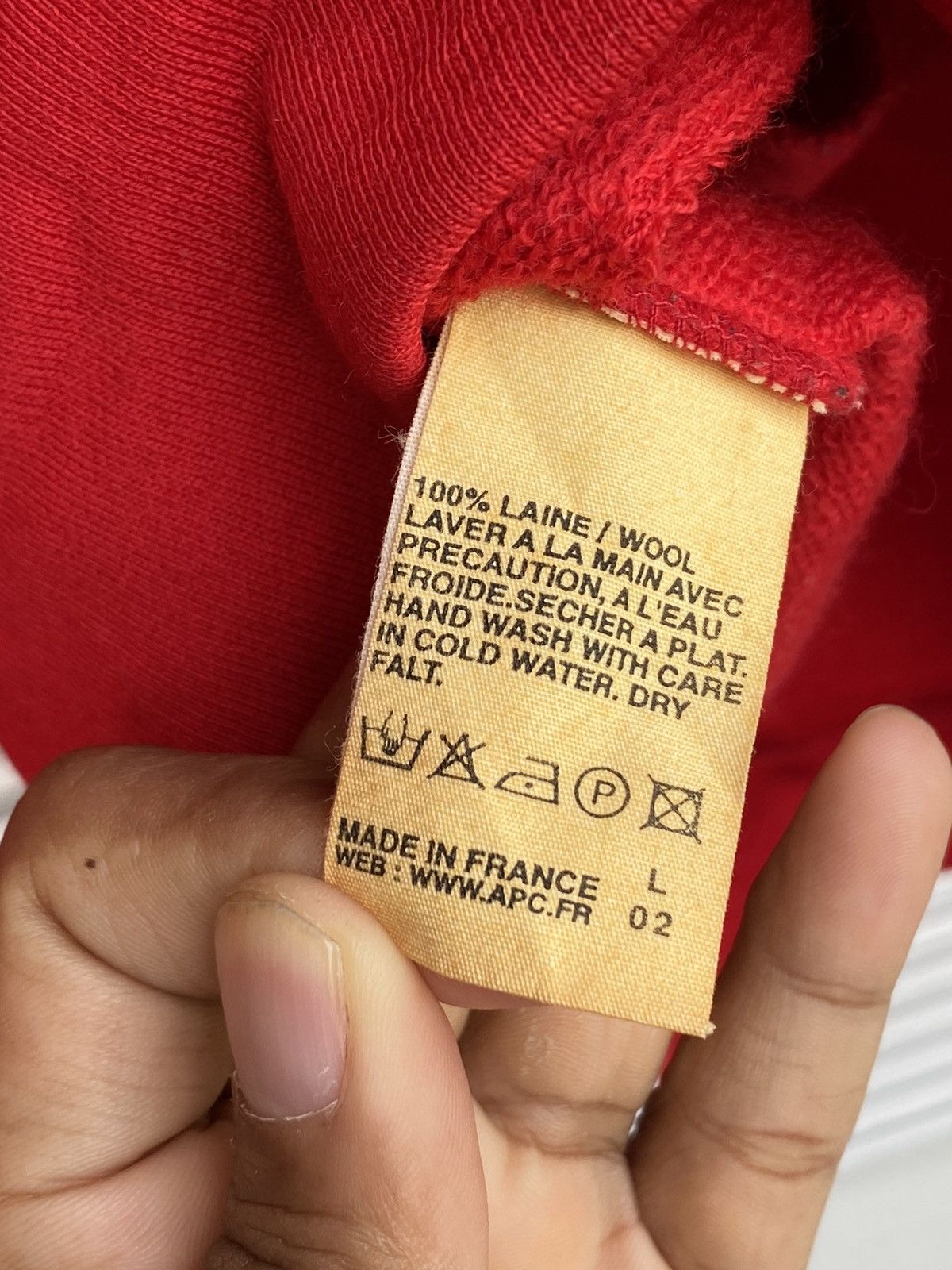 A.P.C. × Vintage Vintage APC Red Sweater / Stone Travis Scott Island Size US M / EU 48-50 / 2 - 5 Thumbnail