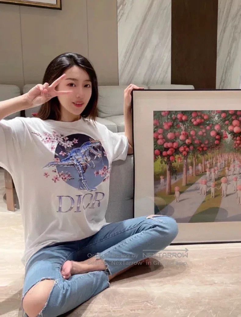 Dior Dior Cherry Blossom Dinosaur Short Sleeve Size US XXS / EU 40 - 8 Thumbnail