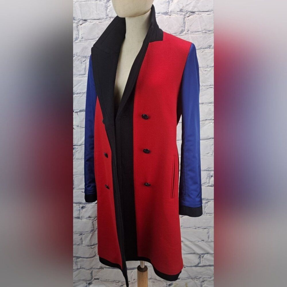Escada Escada Women's WInter Jacket Coat Colorblock Wool Trench Si Size S / US 4 / IT 40 - 5 Thumbnail