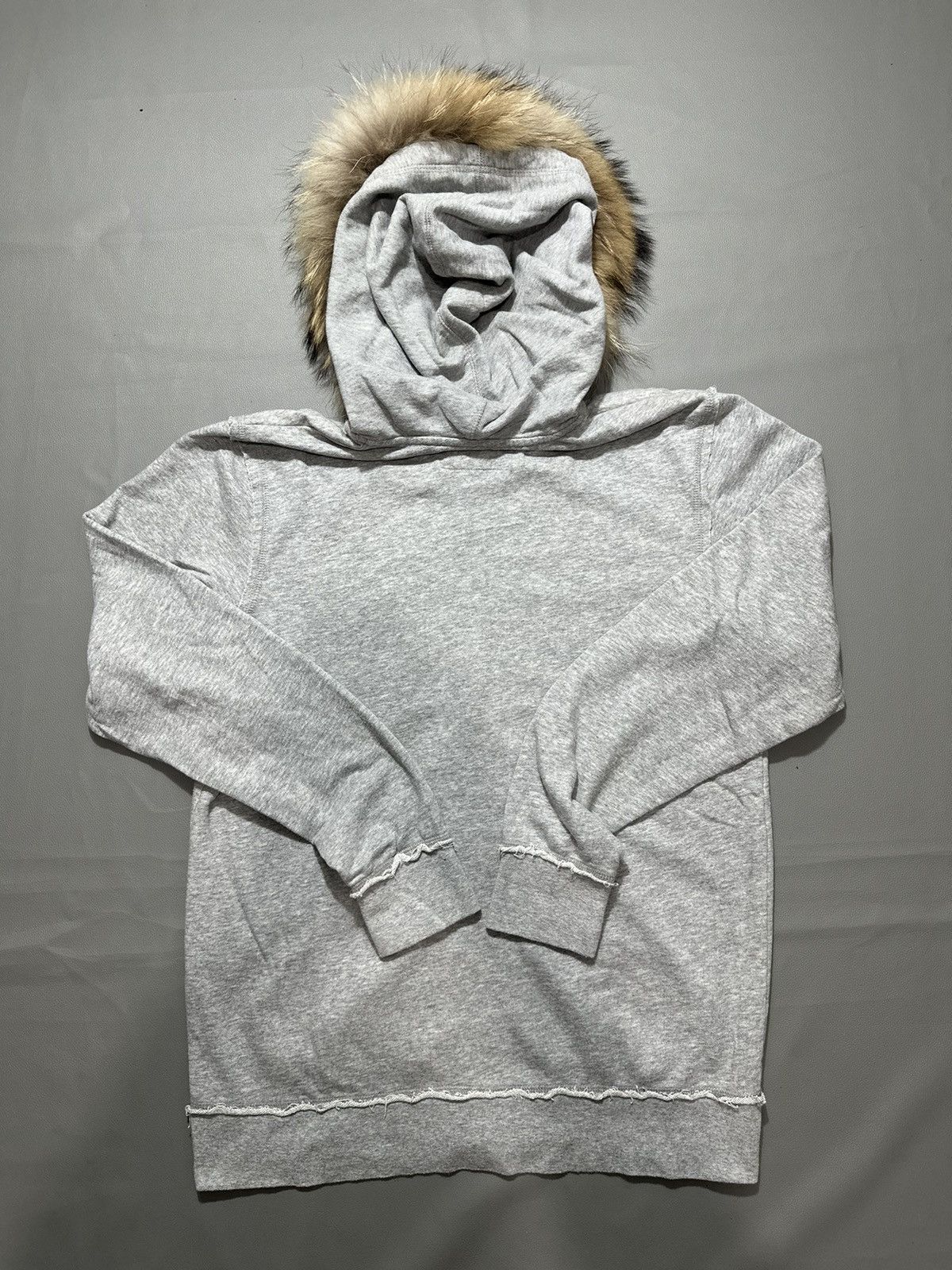20471120 VINTAGE DISTRESSED FUR ZIP HOODIE DOUBLE POCKET SINCR 1906 Size US L / EU 52-54 / 3 - 6 Thumbnail