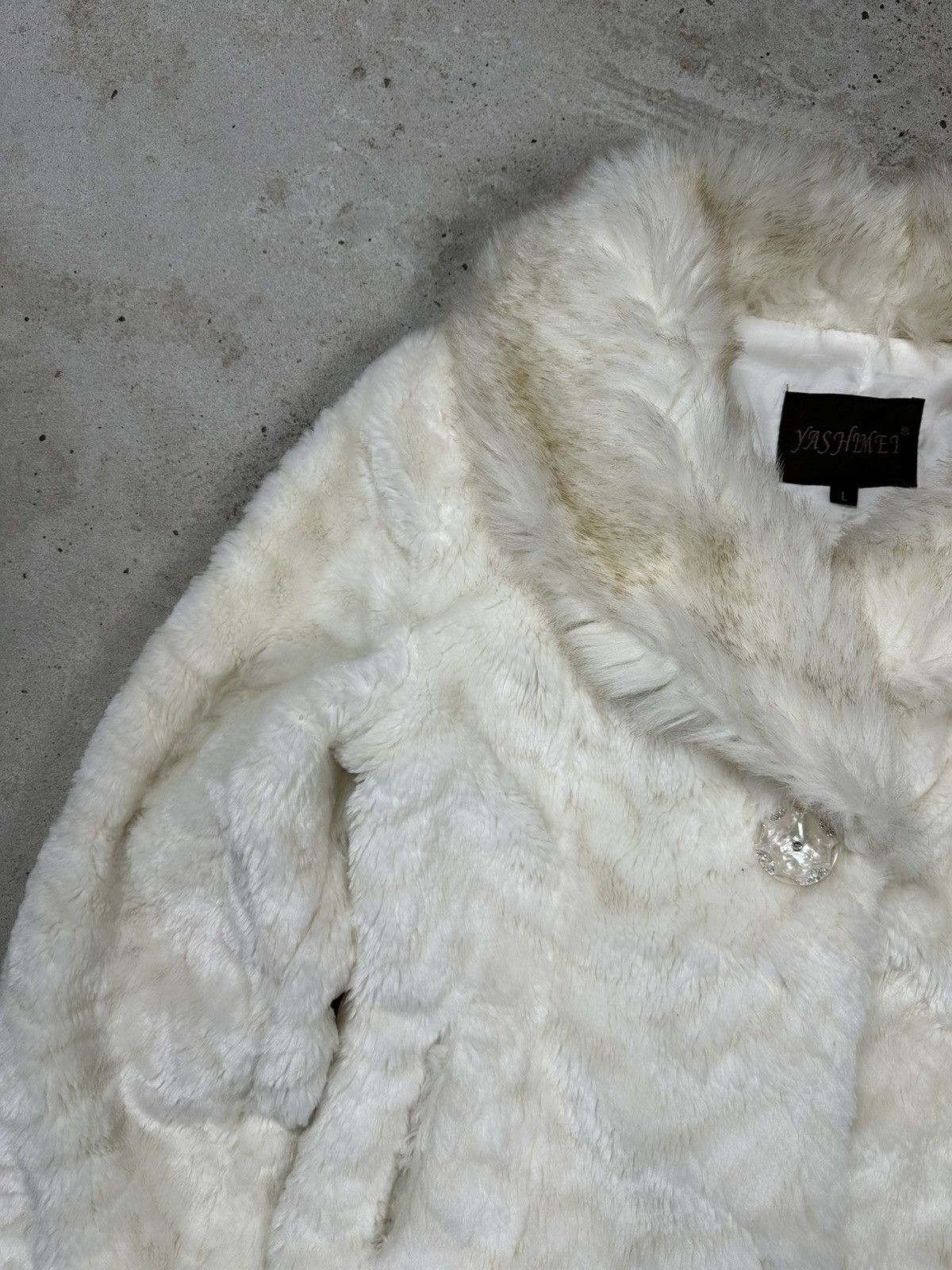 If Six Was Nine × Japanese Brand × Le Grande Bleu (L.G.B.) Vintage Y2K Faux Fur Beige Bomber Jacket Japanese Style Size US XS / EU 42 / 0 - 5 Thumbnail