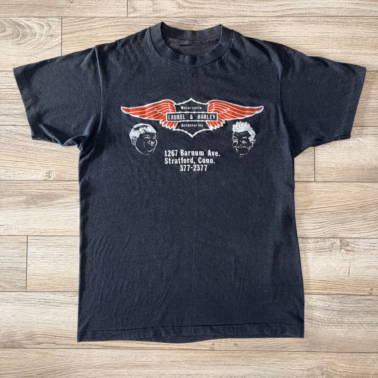 Harley Davidson 80s Laurel & Harley motorcycle accessories tee shirt Size US M / EU 48-50 / 2 - 1 Thumbnail