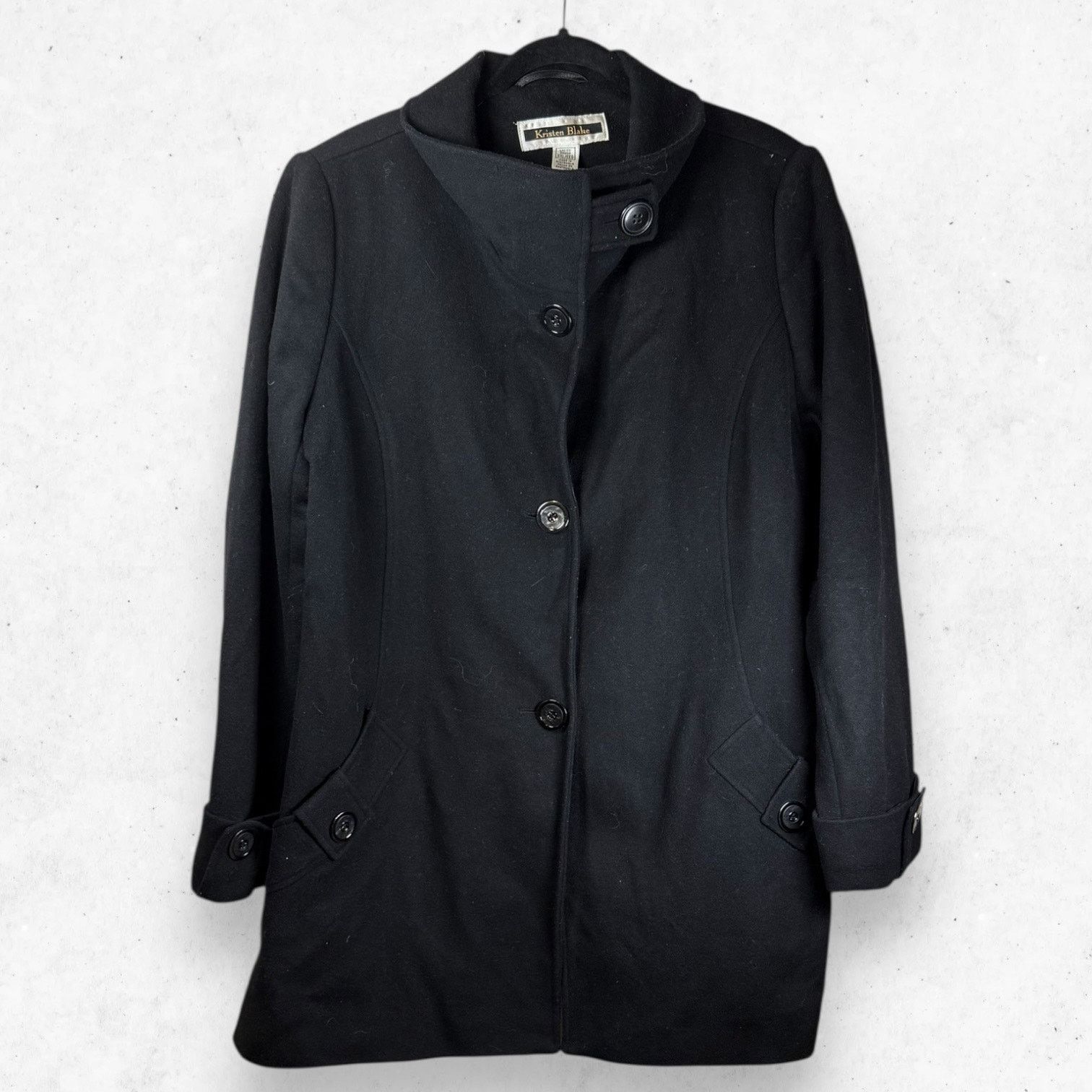 Other Kristen Blake Black Fine Australian Wool Blend Coat Size XXL Size XXL / US 16-18 / IT 52-54 - 1 Thumbnail