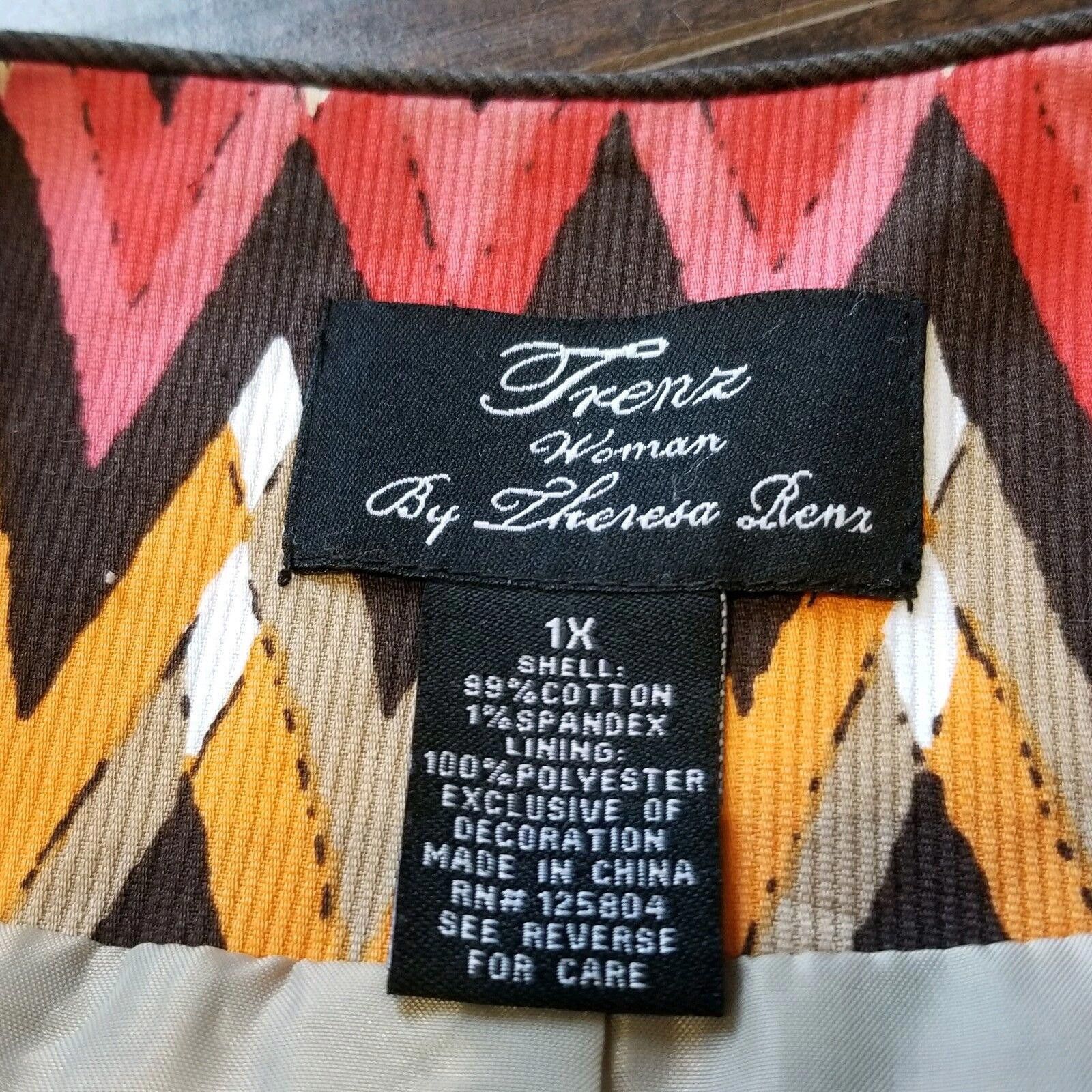 Designer Trenz By Theresa Renz Blazer Jacket Plus Size 1x Dressy Size XXL / US 16-18 / IT 52-54 - 5 Thumbnail