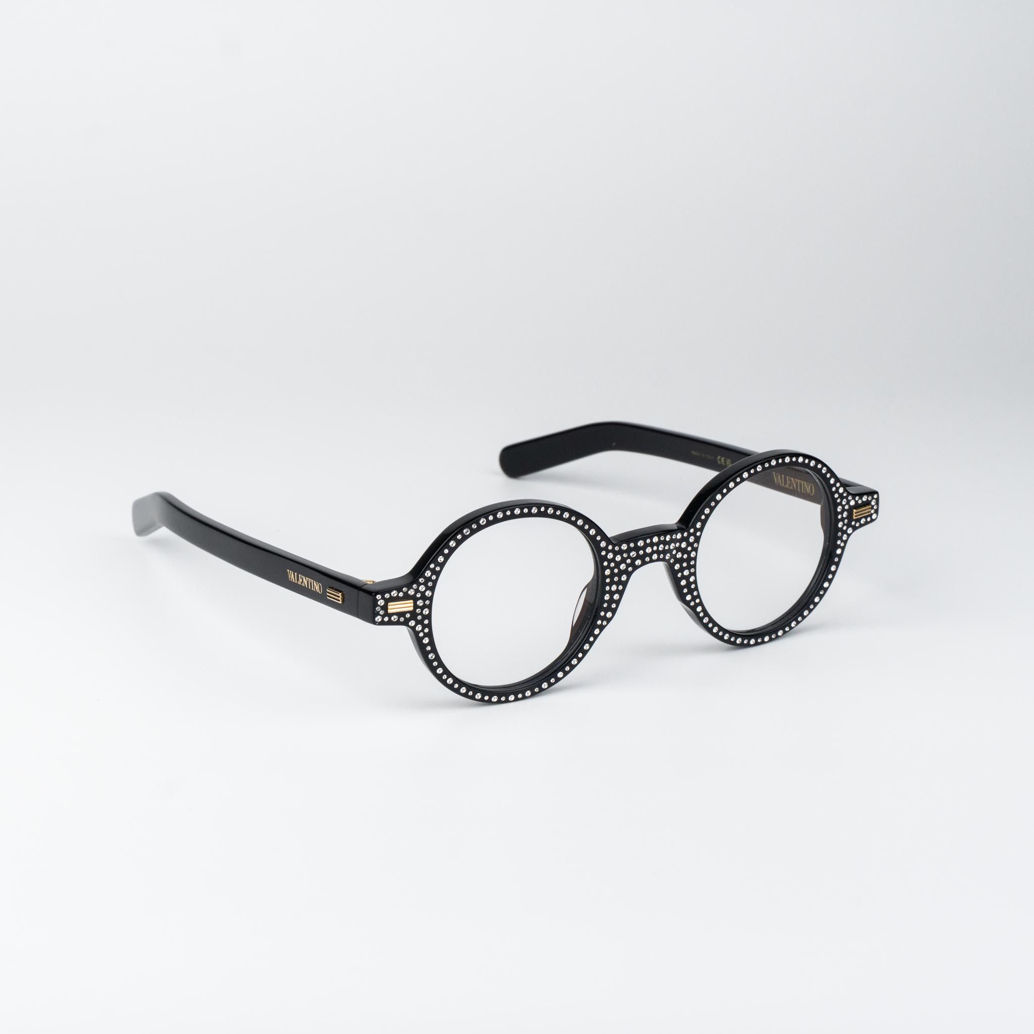 Valentino Valentino Women Eyeglasses Stones Crystal Round VLX-185 B Size ONE SIZE - 3 Thumbnail