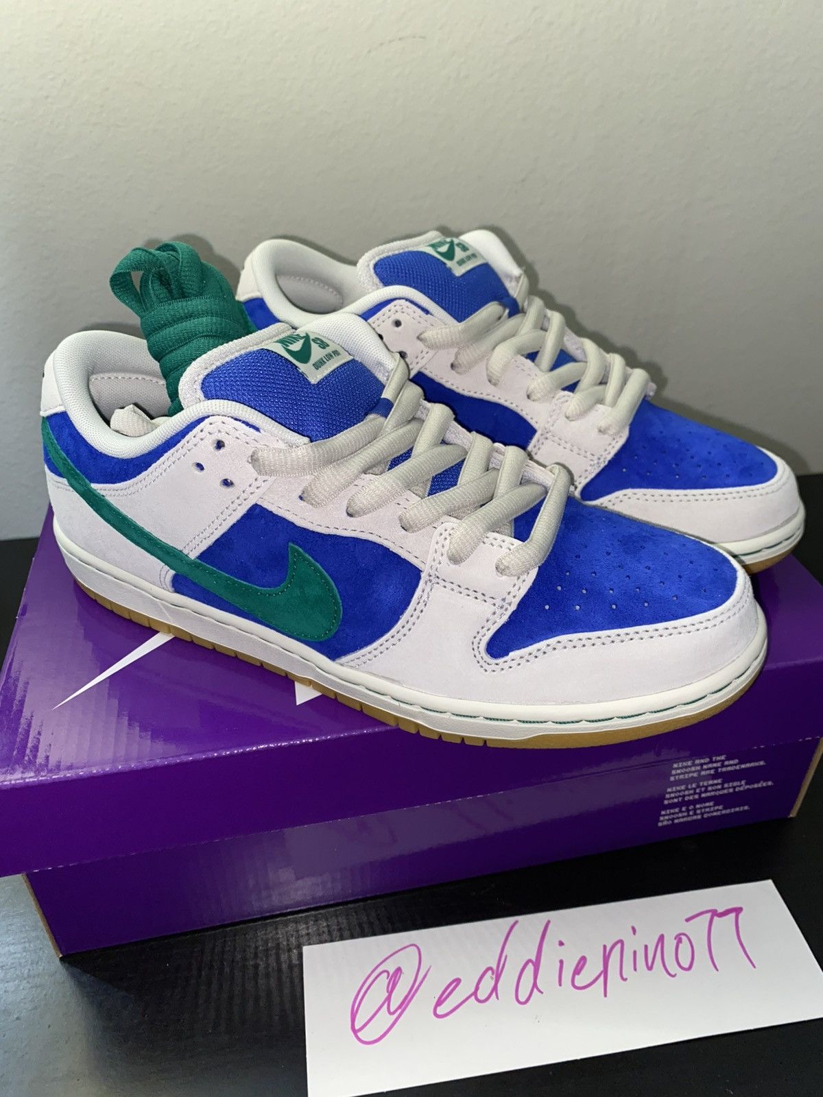 Nike Nike SB Dunk Low Pro (Hyper Royal Malachite) Size US 8.5 / EU 41-42 - 1 Thumbnail