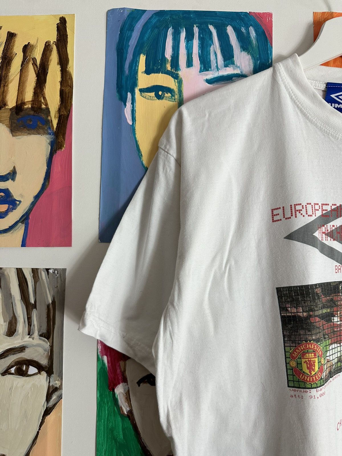 Umbro Vintage 90s Umbro Manchester Bayern Champions League tshirt Size US L / EU 52-54 / 3 - 2 Thumbnail