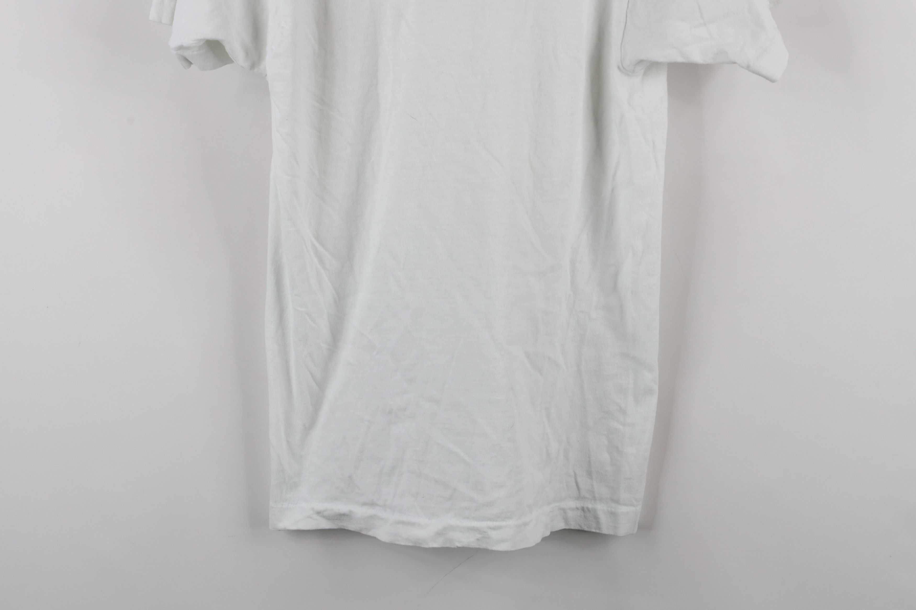 Vintage Vintage 80s 90s Streetwear Blank Cotton T-Shirt White USA Size US M / EU 48-50 / 2 - 10 Thumbnail