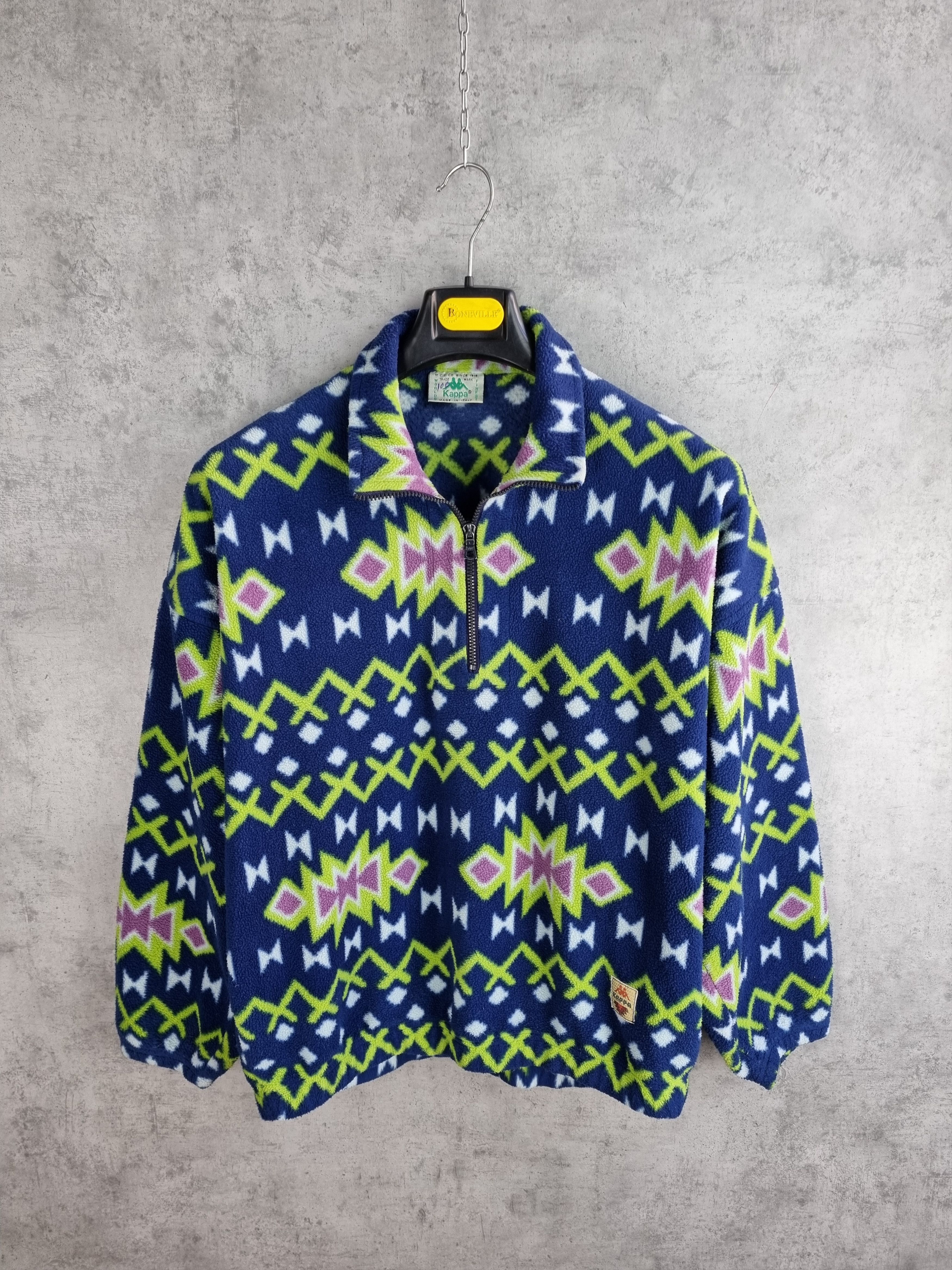 Kappa × Vintage 80s Rare Navajo Design Kappa Fleece Pullover Size US L / EU 52-54 / 3 - 3 Thumbnail
