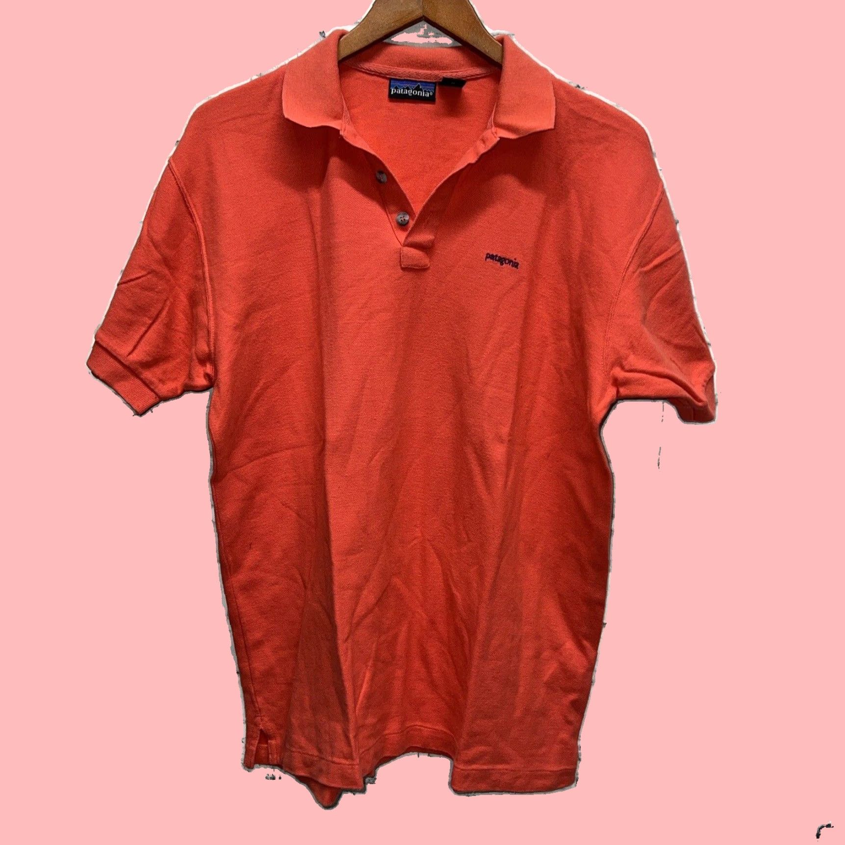 Patagonia Salmon Pink Classic Fit Polo Shirt for Men in Medium Size Size US M / EU 48-50 / 2 - 1 Thumbnail