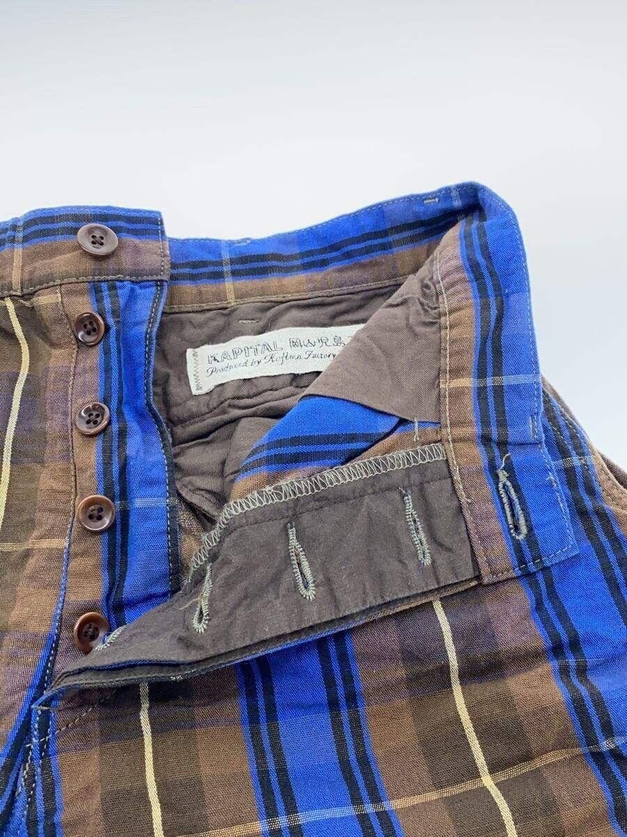 Kapital Plaid Cargo Linen Shorts - Kapital Size US 29 - 3 Thumbnail