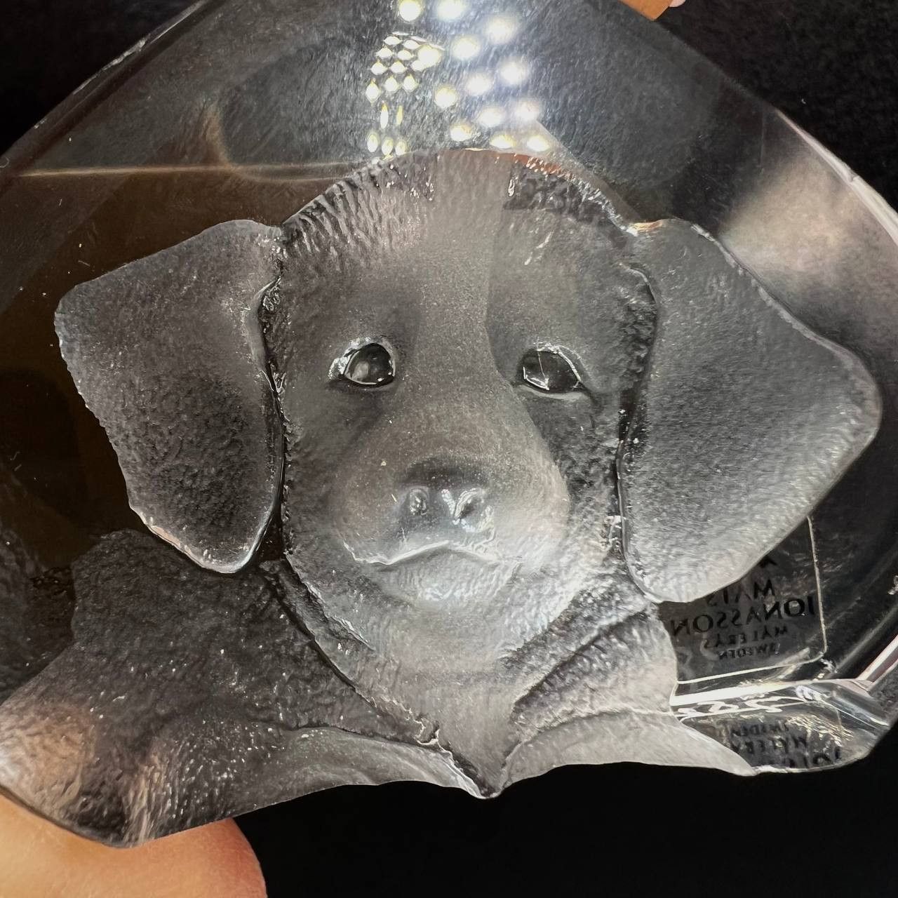 Vintage Vintage Mats Jonasson Crystal Paperweight Signed Size ONE SIZE - 3 Thumbnail
