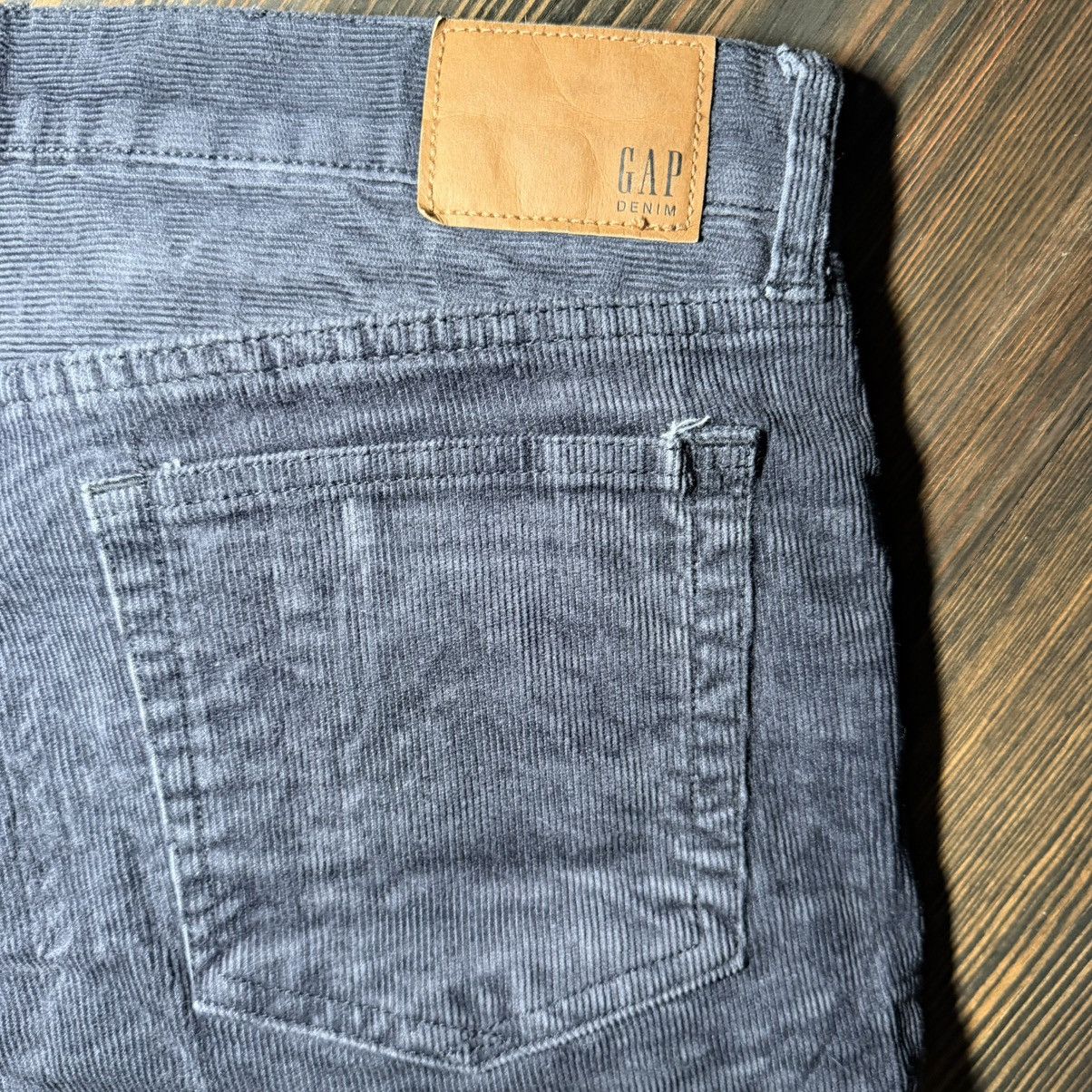 Gap Gap Slim Navy Blue Corduroy Pants Size US 31 - 4 Thumbnail