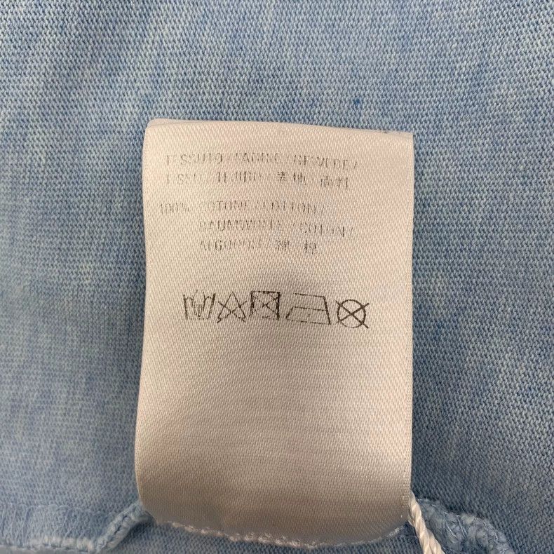 Balenciaga Balenciaga Blue logo monogrammed cotton crewneck T-shirt Size US L / EU 52-54 / 3 - 8 Thumbnail