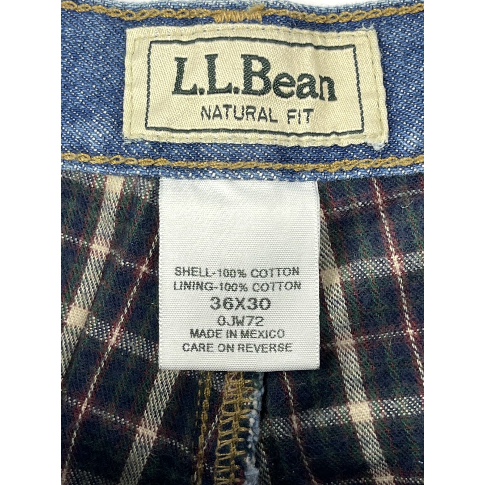 Vintage VINTAGE L.L. Bean Flannel Lined Jeans 36x30 Blue Straight Regular Mens Outdoor Size US 36 / EU 52 - 2 Thumbnail