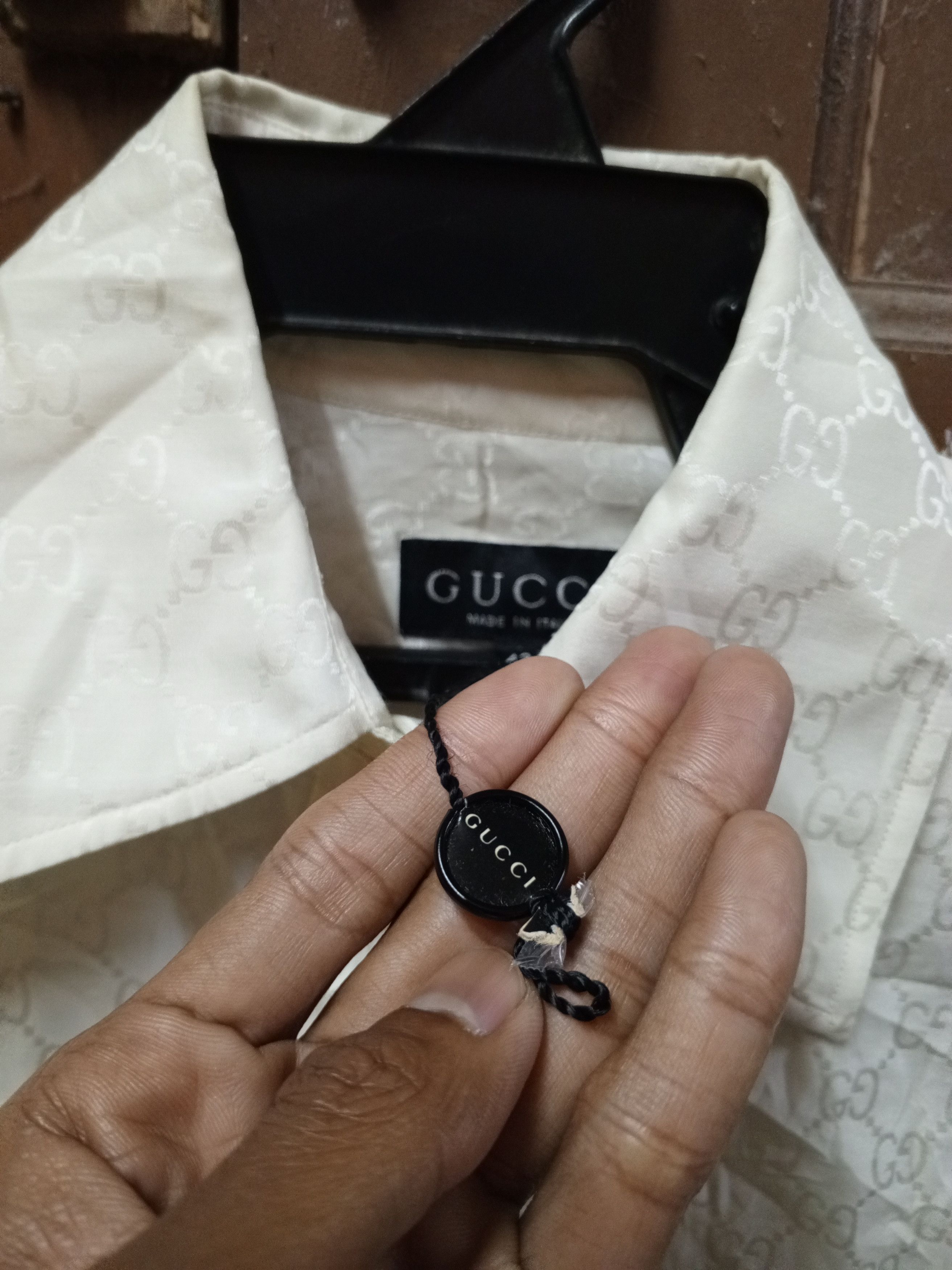 Gucci ‼️torn item‼️Gucci fodena lining doublure button ups VTG Size L / US 10 / IT 46 - 10 Thumbnail