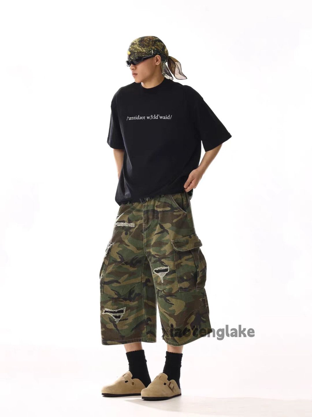 Vintage ltx Unisex outdoor utility ripped loose baggy cargo shorts Size US 28 / EU 44 - 2 Thumbnail