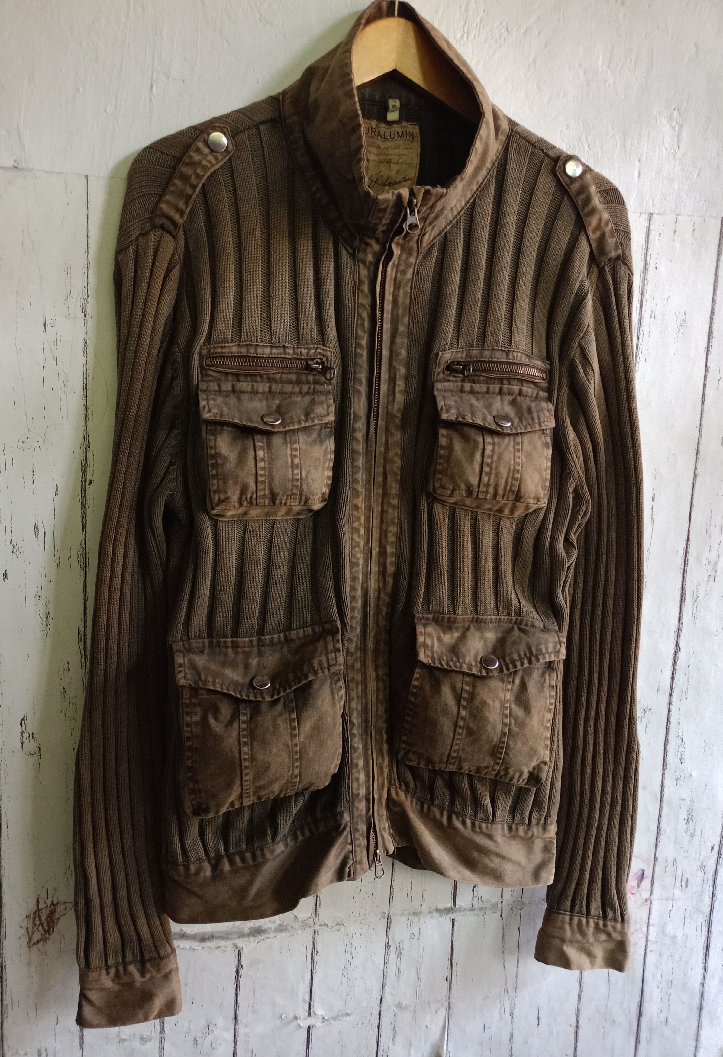 Japanese Brand Duralumin 3D pocket knit Zip sweater,style ifsixwasnine Lgb Size US L / EU 52-54 / 3 - 3 Thumbnail