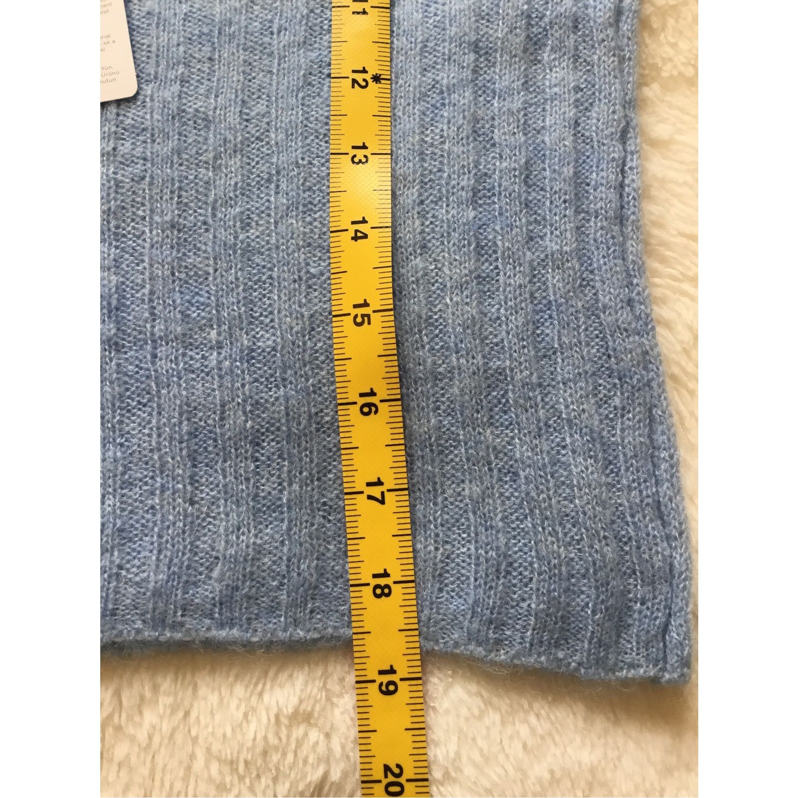 Mango MNG Baby Blue Knitted Crop Tank Top Size M / US 6-8 / IT 42-44 - 11 Thumbnail