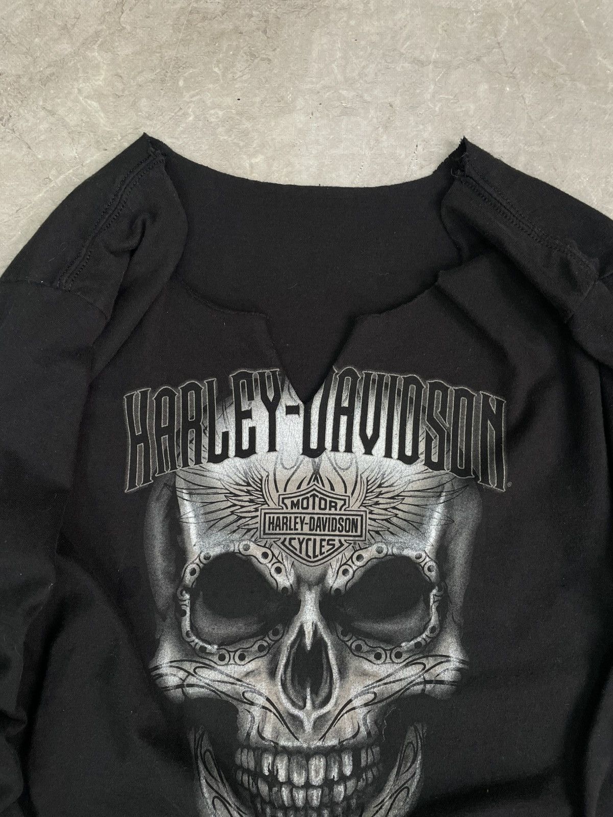 Harley Davidson Harley Davidson Skull Longsleeve Grunge Punk Style Size US M / EU 48-50 / 2 - 5 Thumbnail