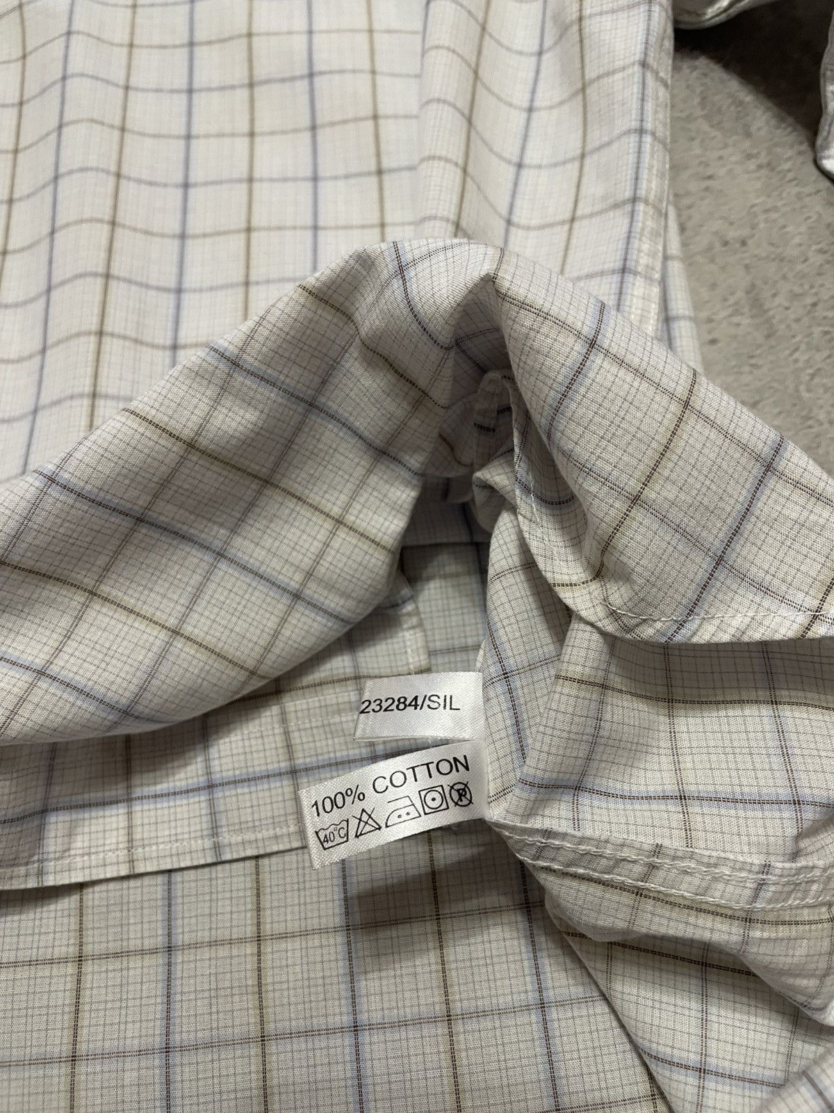 Vintage Vintage YSL Yves Saint Laurent Checked Long Sleeve Shirt Size US XL / EU 56 / 4 - 11 Thumbnail