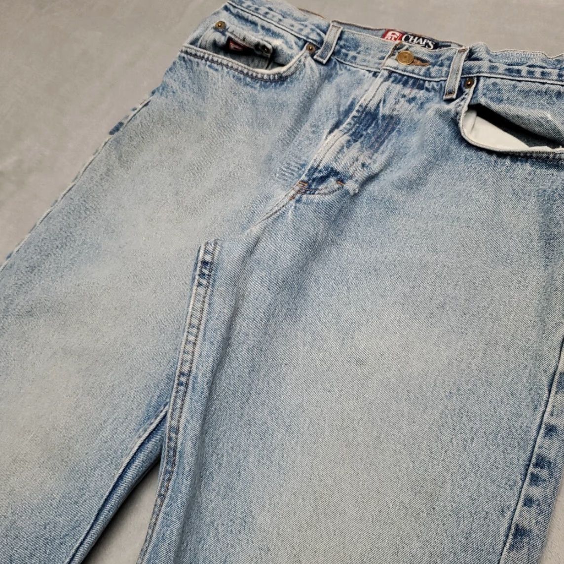 Ralph Lauren VINTAGE Chaps Ralph Lauren Jeans Mens 34x32 Loose Fit 5 Pocket Stone Wash Y2K Denim Blue 34 Mens Jeans 90s USA American Size US 34 / EU 50 - 5 Thumbnail