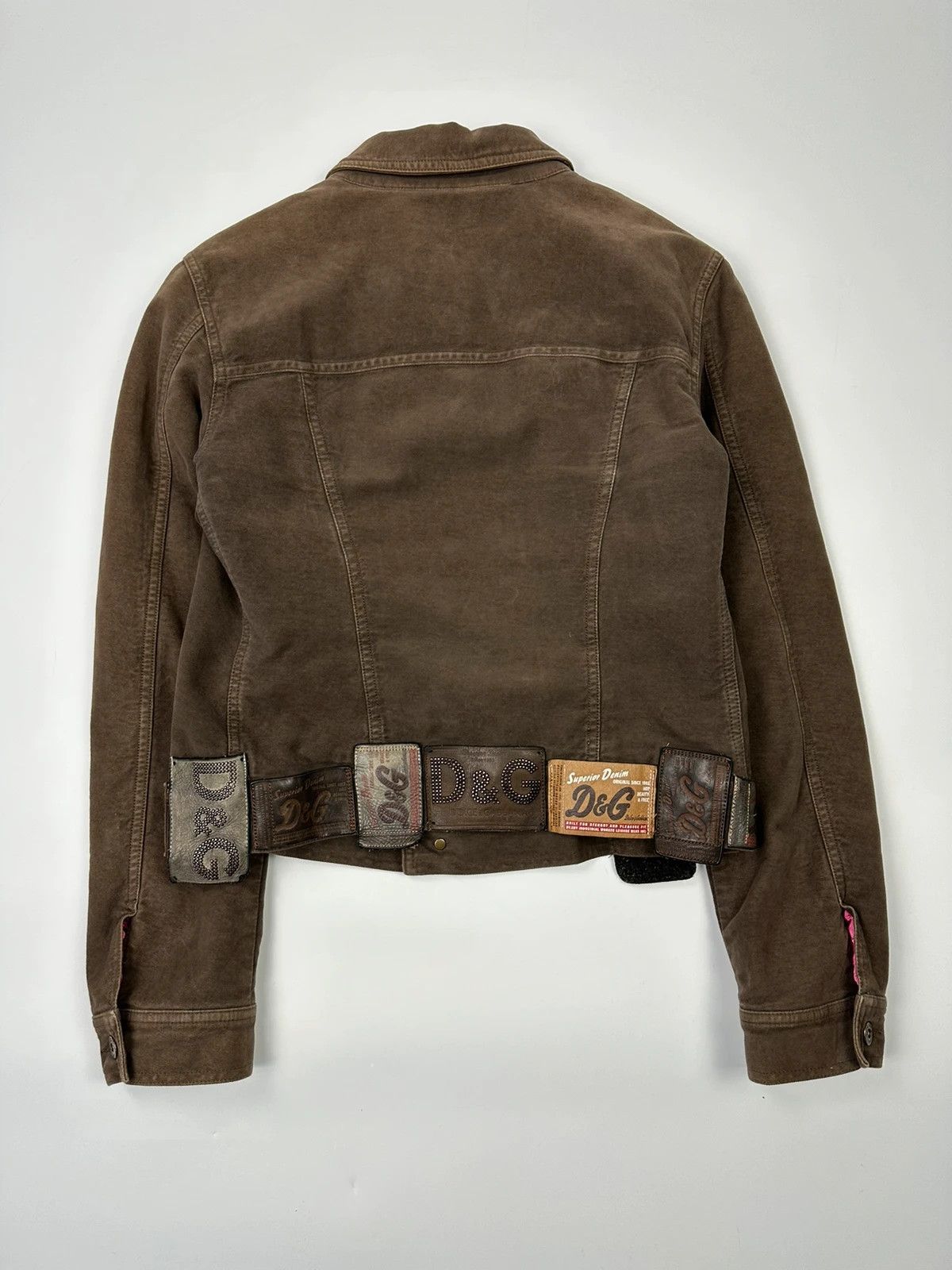 Dolce & Gabbana Dolce Gabbana AW2003 Patch Tags Brown Jacket Size L / US 10 / IT 46 - 5 Thumbnail